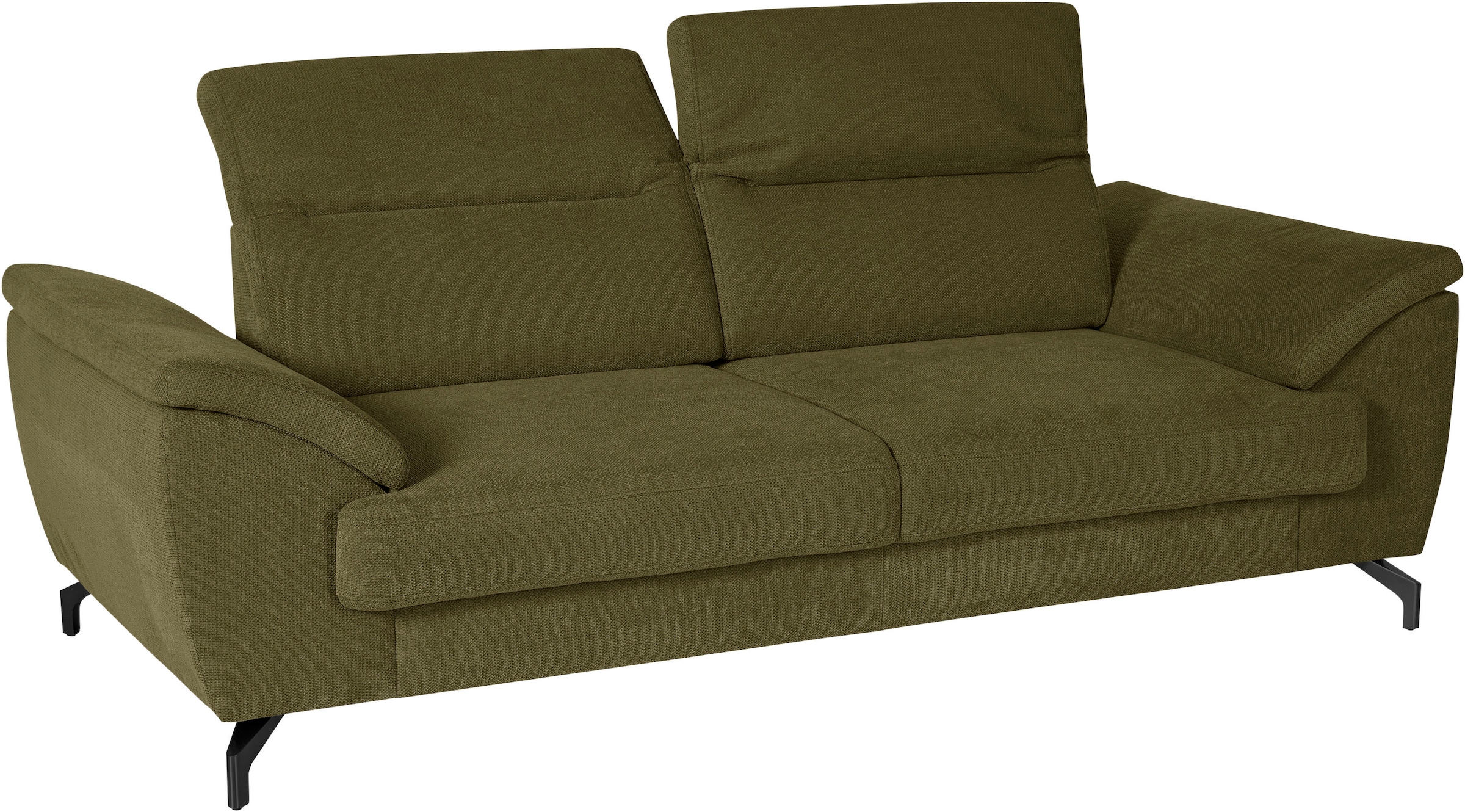 sit&more 2,5-Sitzer »Percy«, 12 cm Fußhöhe, Sitztiefenverstellung, wahlweise Kopfteilverstellung