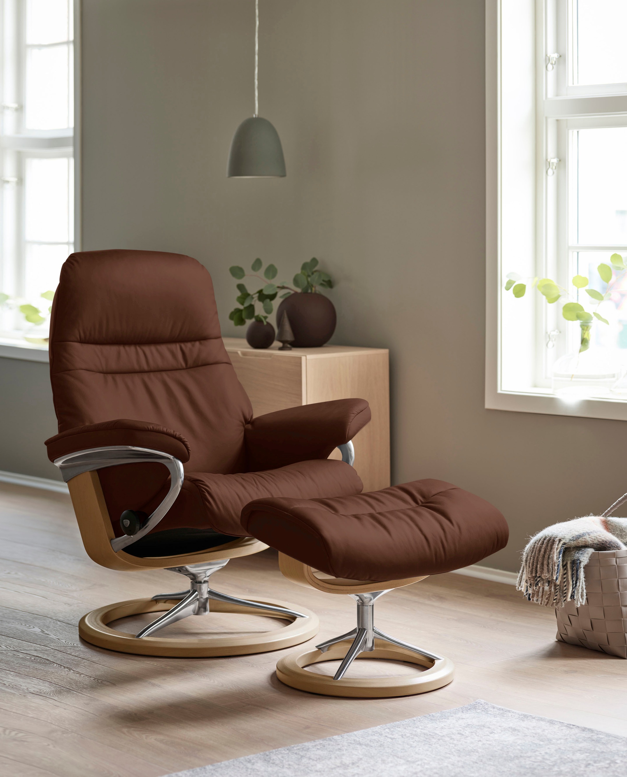 Stressless Relaxsessel "Sunrise", mit Signature Base, Größe S, Gestell Eich günstig online kaufen