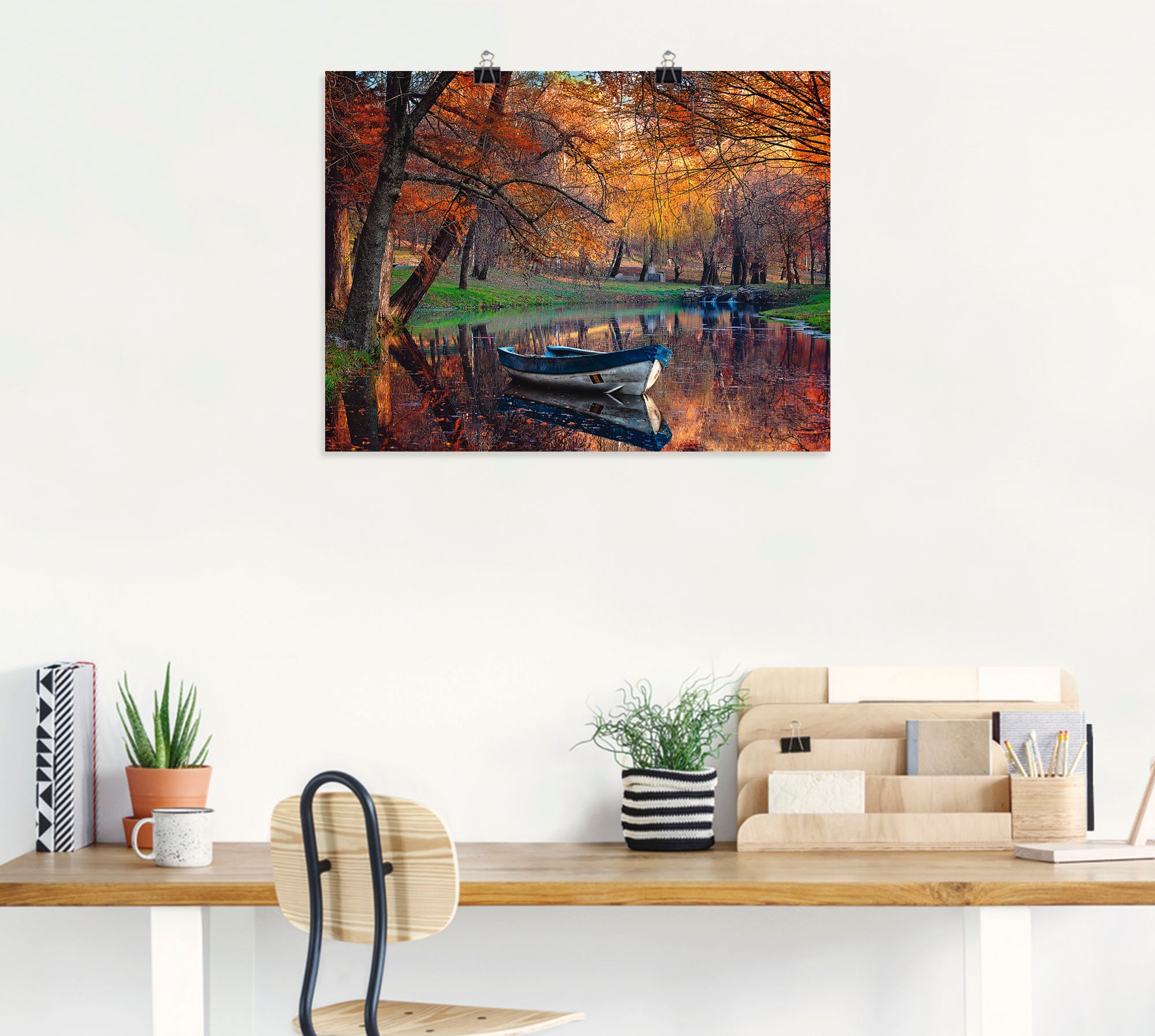 Artland Poster »Bunte Herbstlandschaft« Boote & Schiffe 1 Stk. tlg. ohne Rahmen