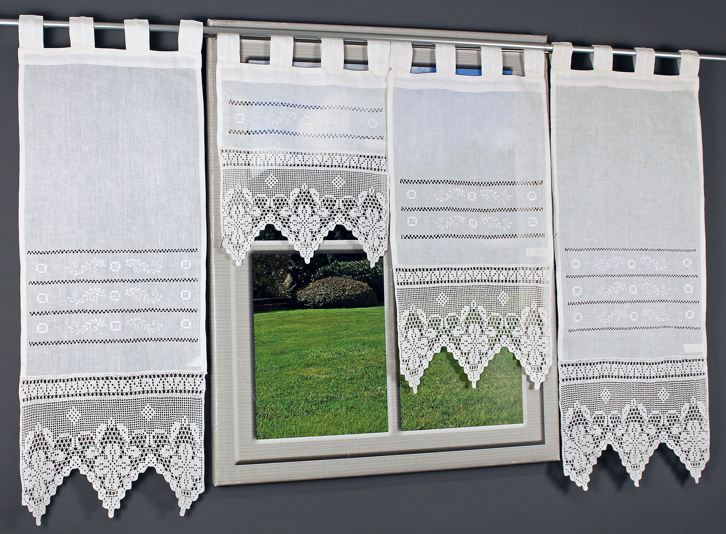 HOSSNER - ART OF HOME DECO Scheibengardine »Traunsee« Schlaufen 1 Stk. tlg. günstig online kaufen
