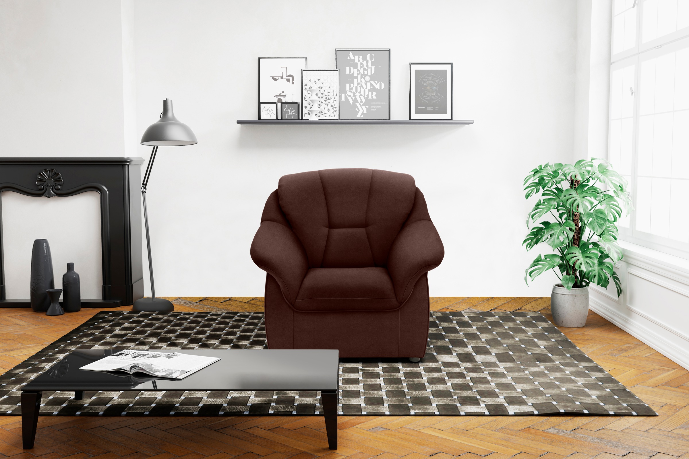 DOMO collection Sessel »Faenza für kleine Räume, zeitlos und elegant, kompakte Maße«