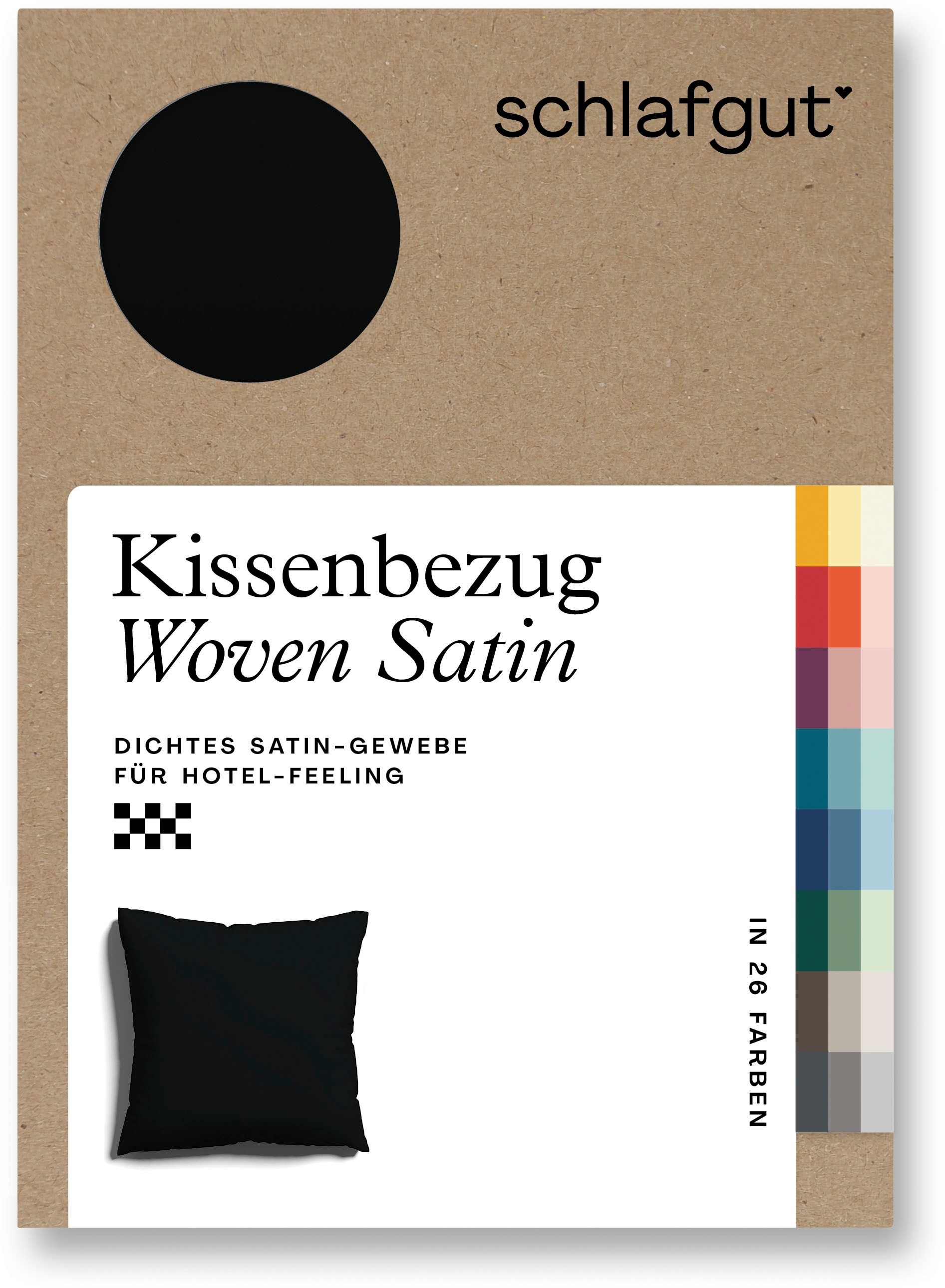 Schlafgut Kissenbezug »Woven Satin aus Mako-Baumwolle, langlebig, pflegeleicht, dicht gewebt«, (1 St.), Kissenhülle mit Reißverschluss, passender Bettbezug erhältlich