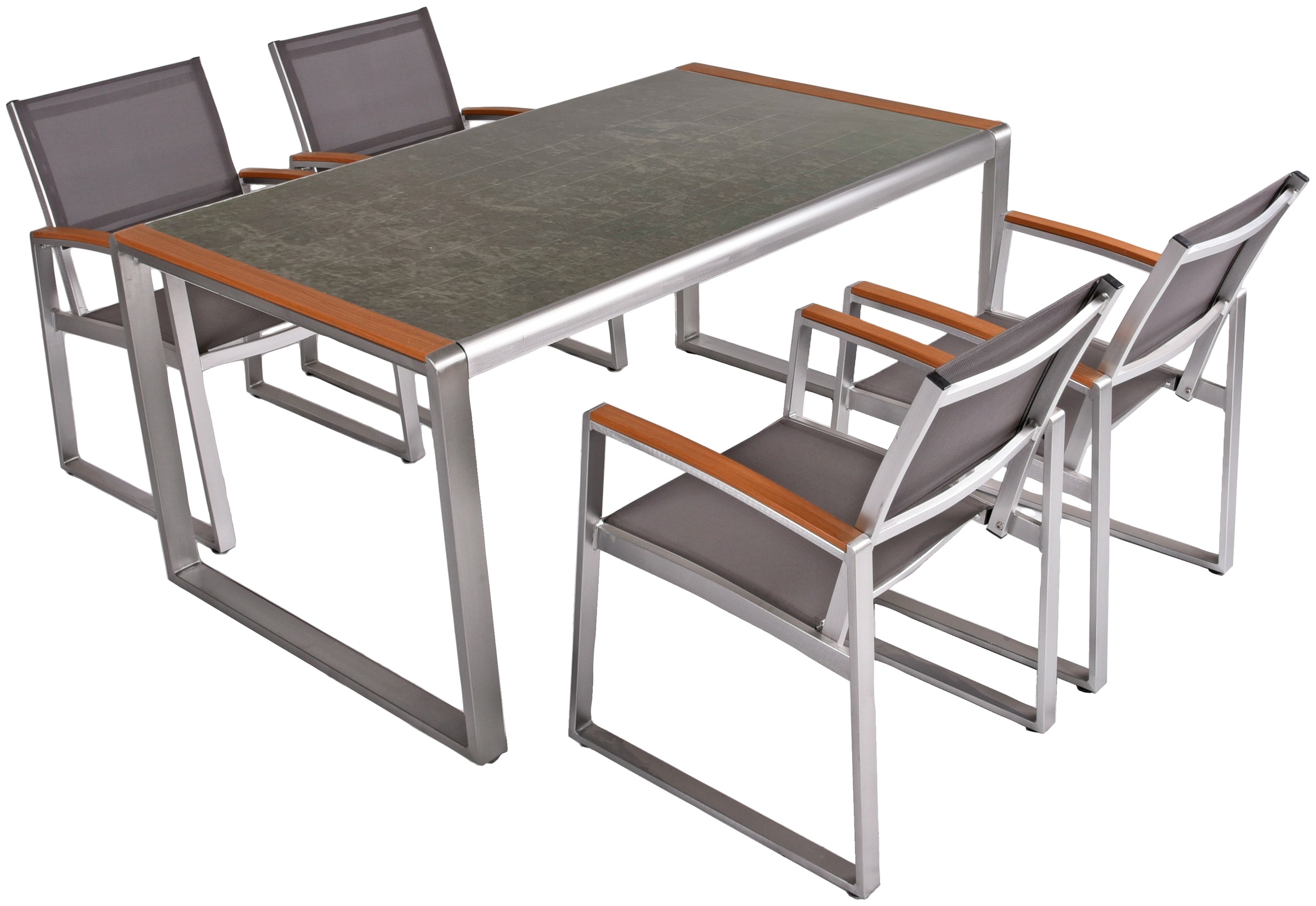 Garden Pleasure Garten-Essgruppe »AVERNA« 5 Stk. tlg. mit robustem Glastisc günstig online kaufen