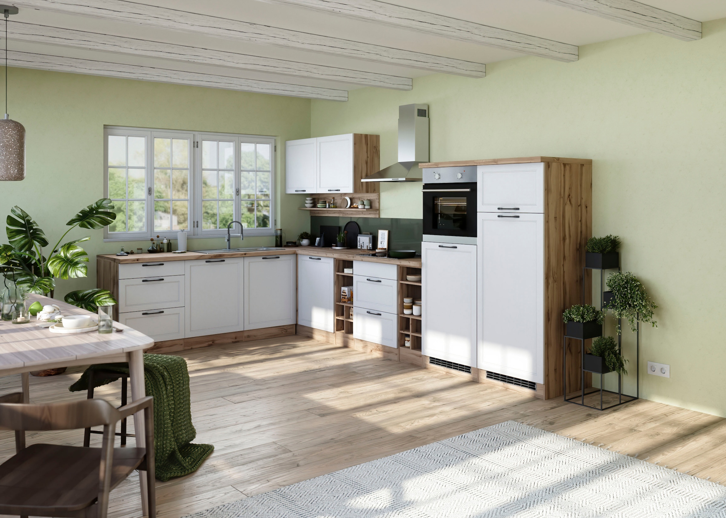 KOCHSTATION Winkelküche »KS-Lana«, Stellbreite 240/360 cm, wahlweise mit E-Geräten