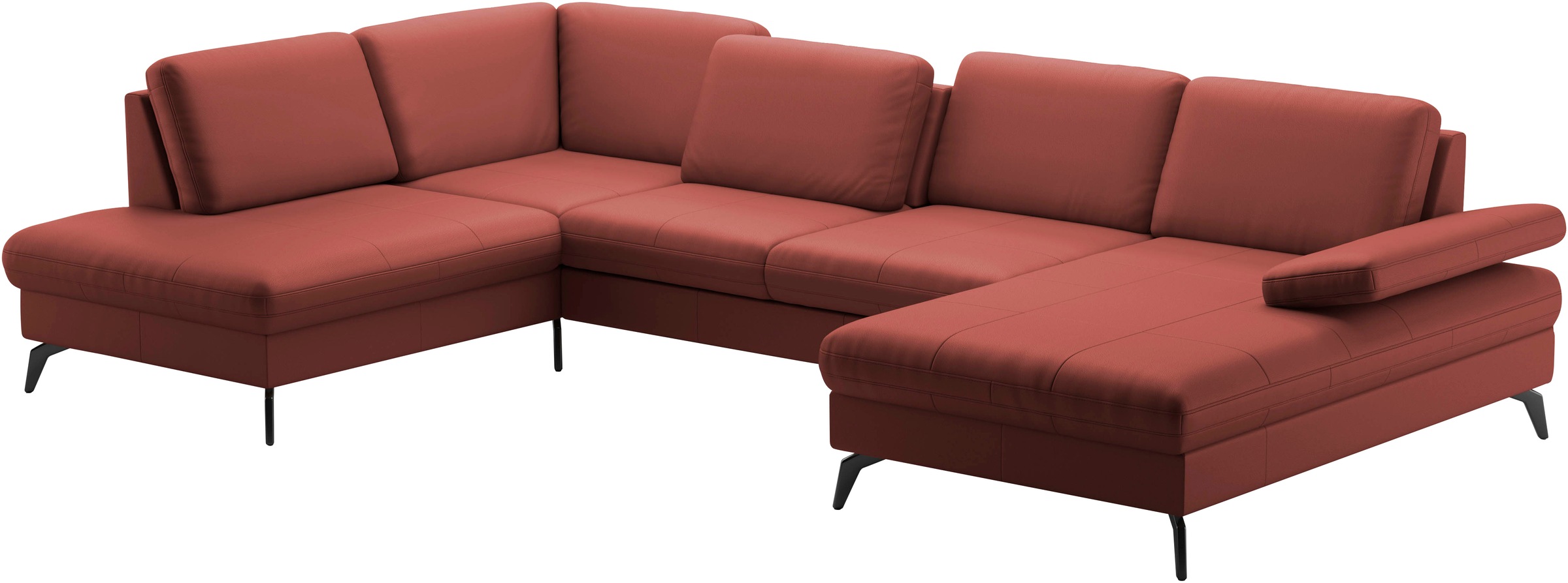sit&more Wohnlandschaft »Morris U-Form, inkl. Sitztiefenverstellung«, wahlweise mit Armteilverstellung, Bettfunktion & Bettkasten