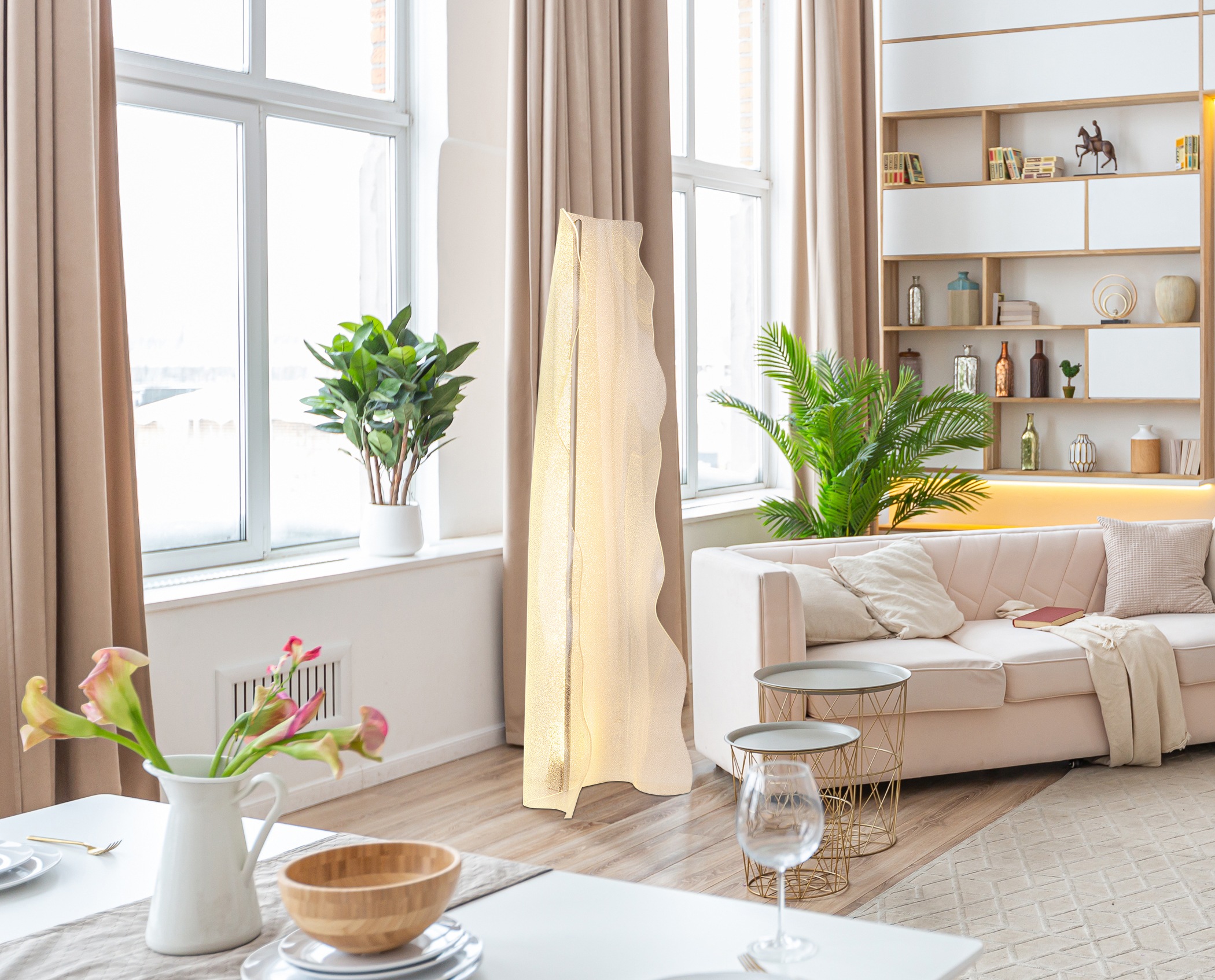 GLOBO LIGHTING Stehlampe »SAQUE« LED-Modul 1 Stk. günstig online kaufen