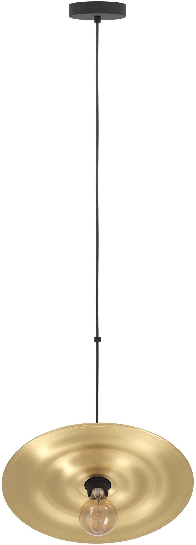 EGLO Hängeleuchte »LINTMILL Pendellampe - Stahl - E27 - 1X40W - IP20« E27 1 Stk. Hängelampe, Deckenlampe, Wohnzimmer, Esszimmer, H110 x Ø40 cm