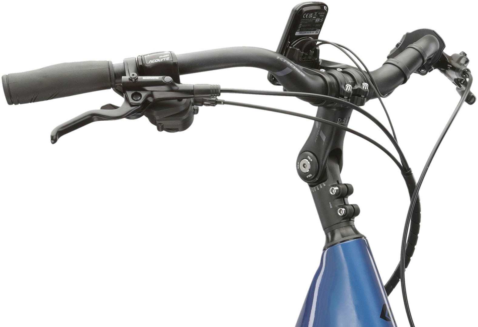 Kross E-Bike »E-Trekkingrad Trans Hybrid LS 3.0 28 Zoll blau«, 8 Gang, Shimano, Acera T3000, Mittelmotor 250 W