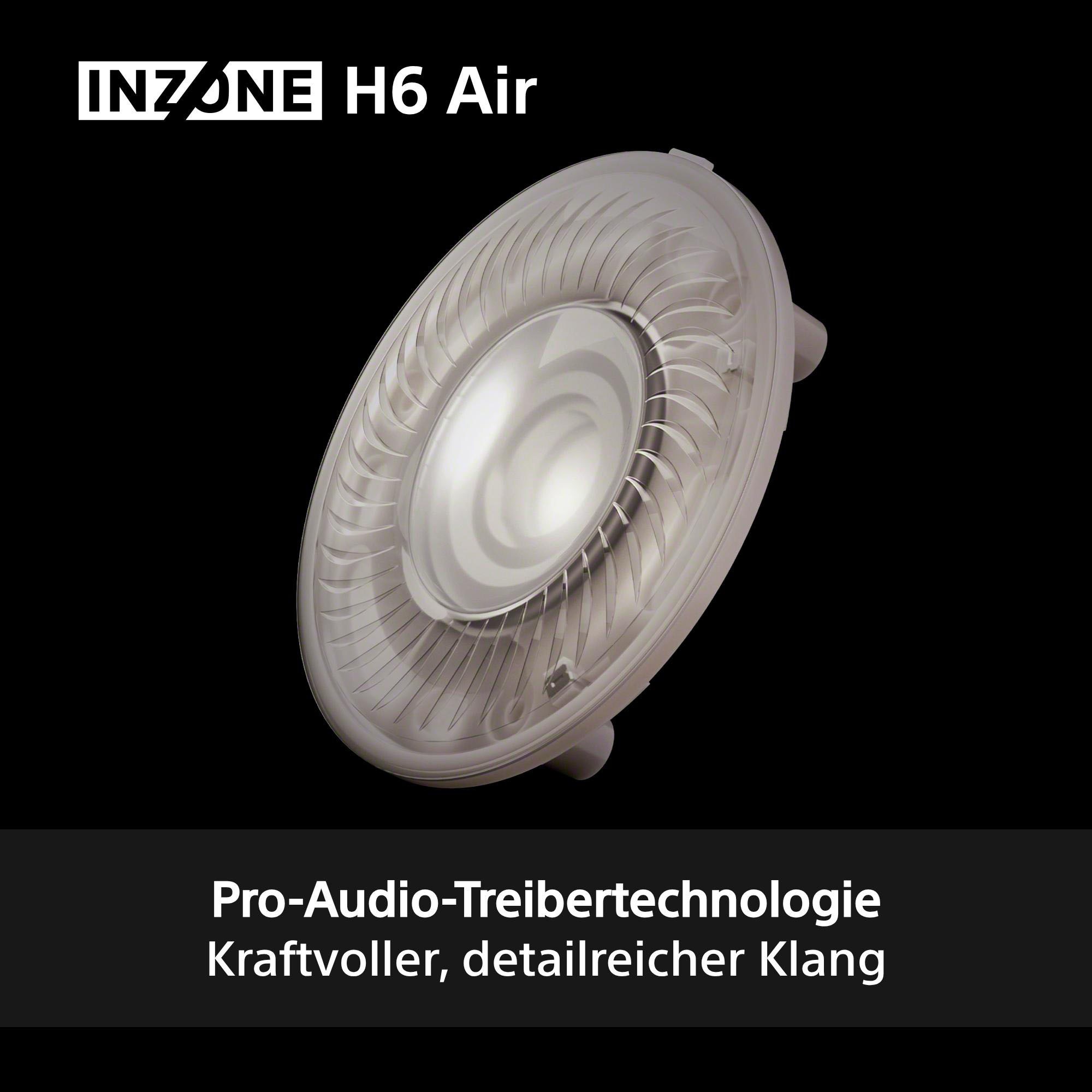 Sony Gaming-Headset »INZONE H6 Air« Stummschaltung 360 Spatial Sound, leichtes 199-g-Design, abnehmbares Bügelmikrofon