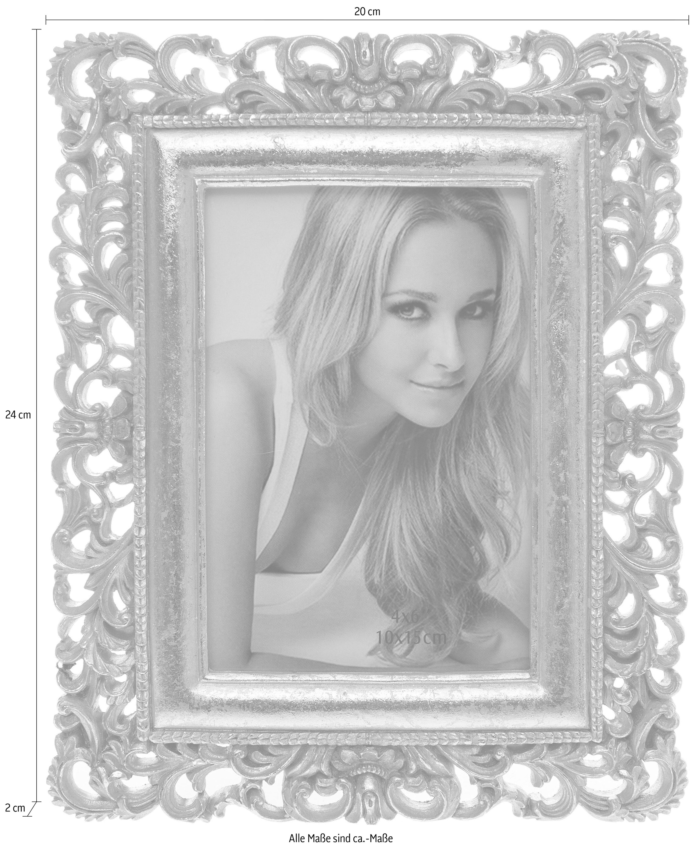 Myflair Möbel & Accessoires Bilderrahmen »Anissa I klein, gold«, Fotorahmen im prunkvollen Look, Bildformat 10x15 cm