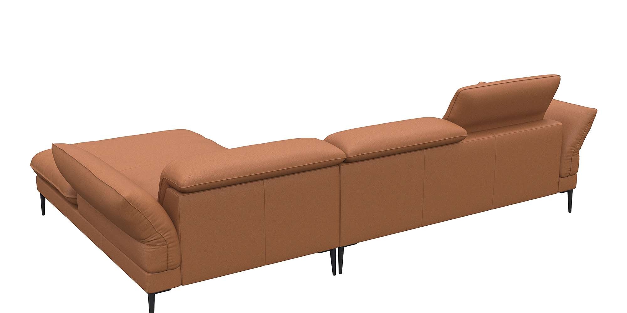 FLEXLUX Ecksofa »Salino, Funktionssofa mit Recamiere, Relaxsofa, Ecksofa«, Sofa mit Arm- und Kopfteil-Verstellungen, Kaltschaum & Stahl-Wellen