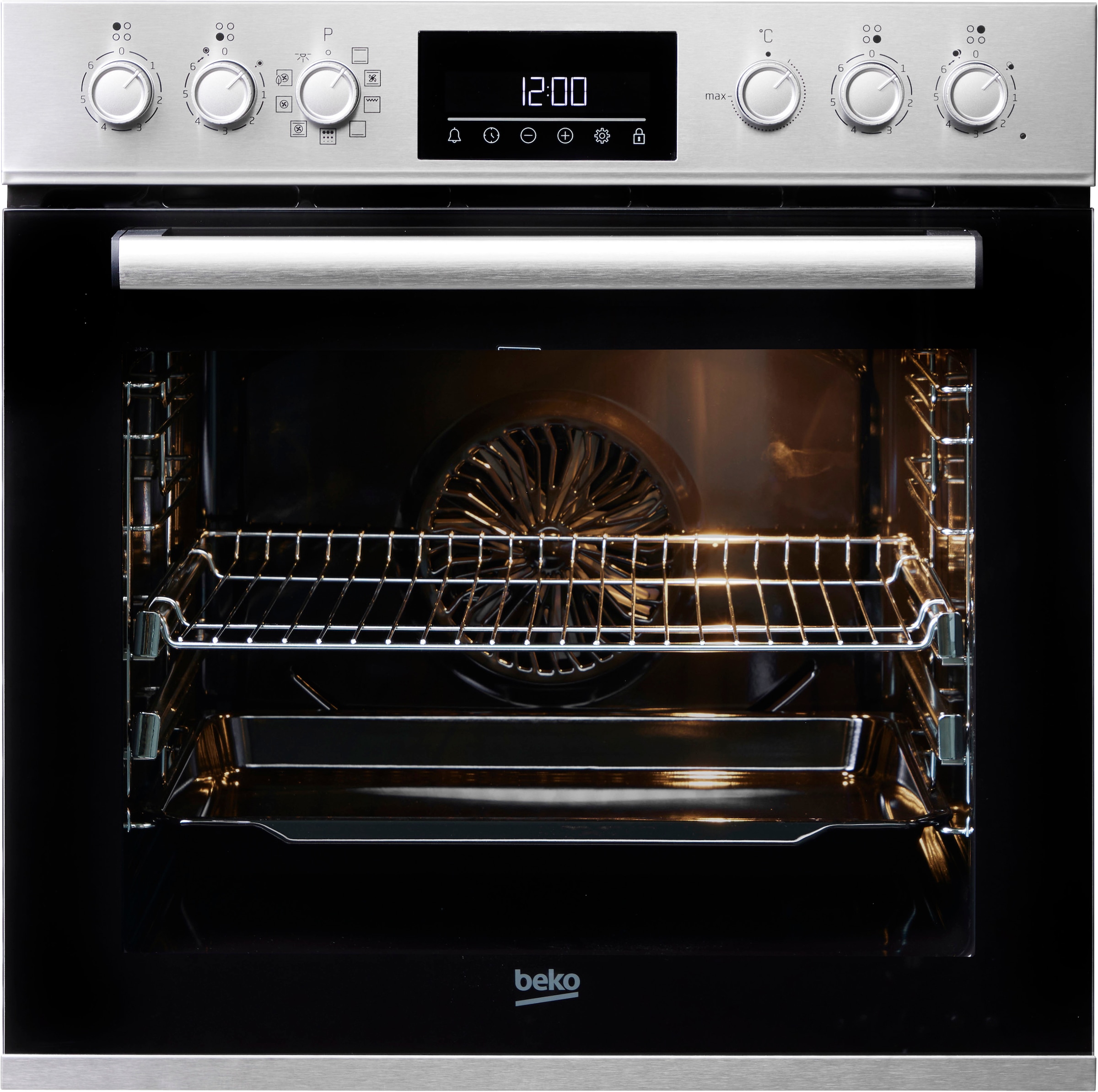 BEKO Elektro-Herd-Set »BBUM12320XMPE«, mit 2-fach-Teleskopauszug, Pyrolyse-Selbstreinigung