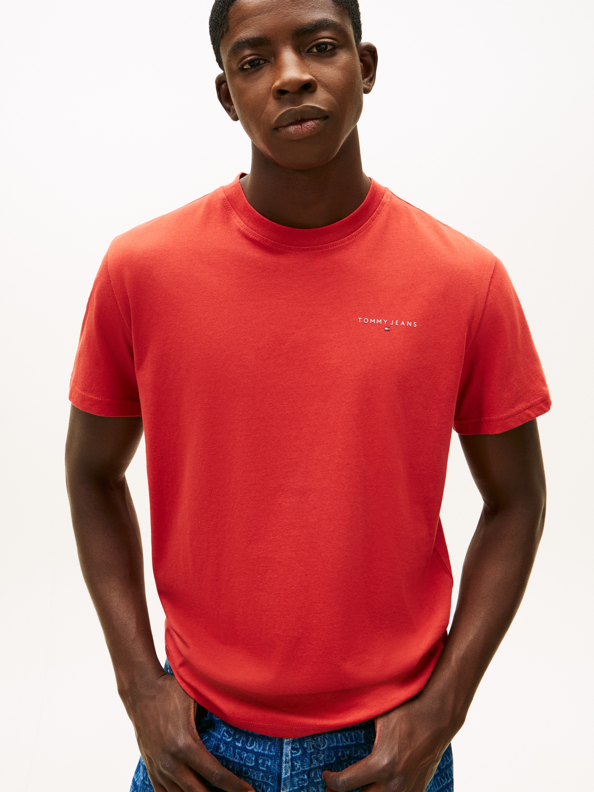 Tommy Jeans T-Shirt »TJM SLIM FIT LINEAR 2PACK« Packung, 2 tlg. Rundhals, Jersey