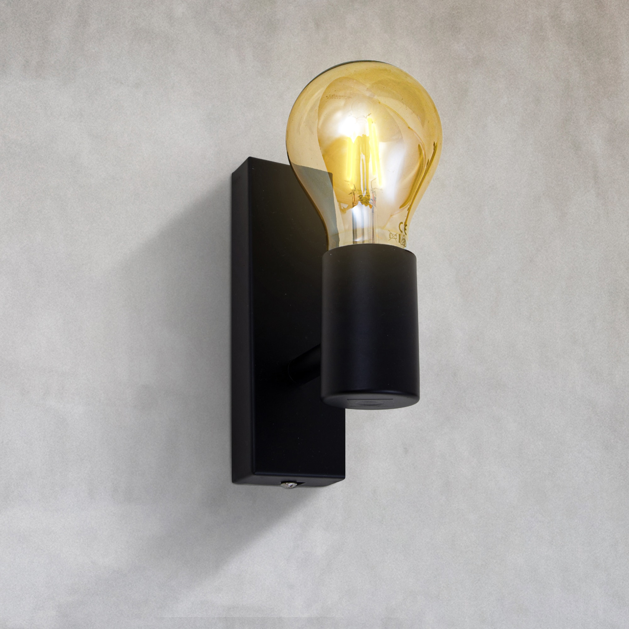 B.K.Licht LED Wandleuchte, 1 flammig-flammig, Retro Wandlampe Vintage Wandspot matt Industrie Wohnzimmer Flur E27