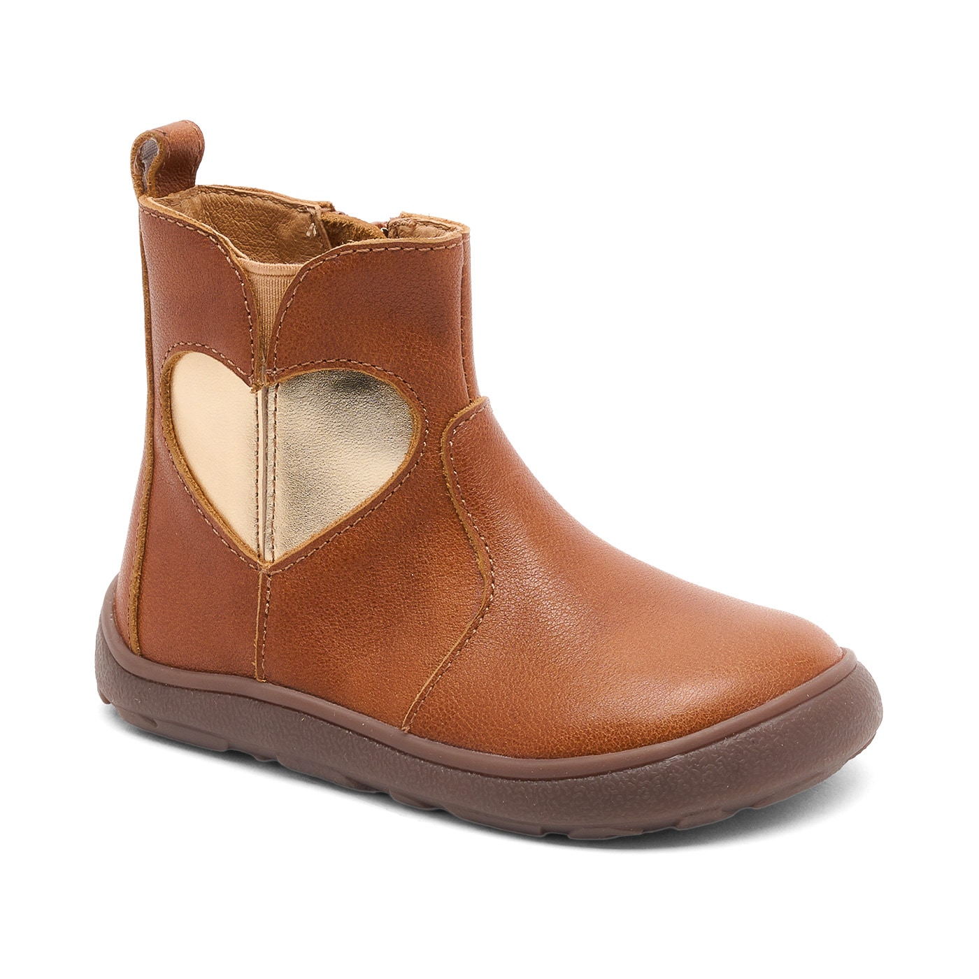 Bisgaard Barfußschuh »barefoot runa«  Winterboots, Stiefelette mit Metallic-Herzchen-Motiv seitlich