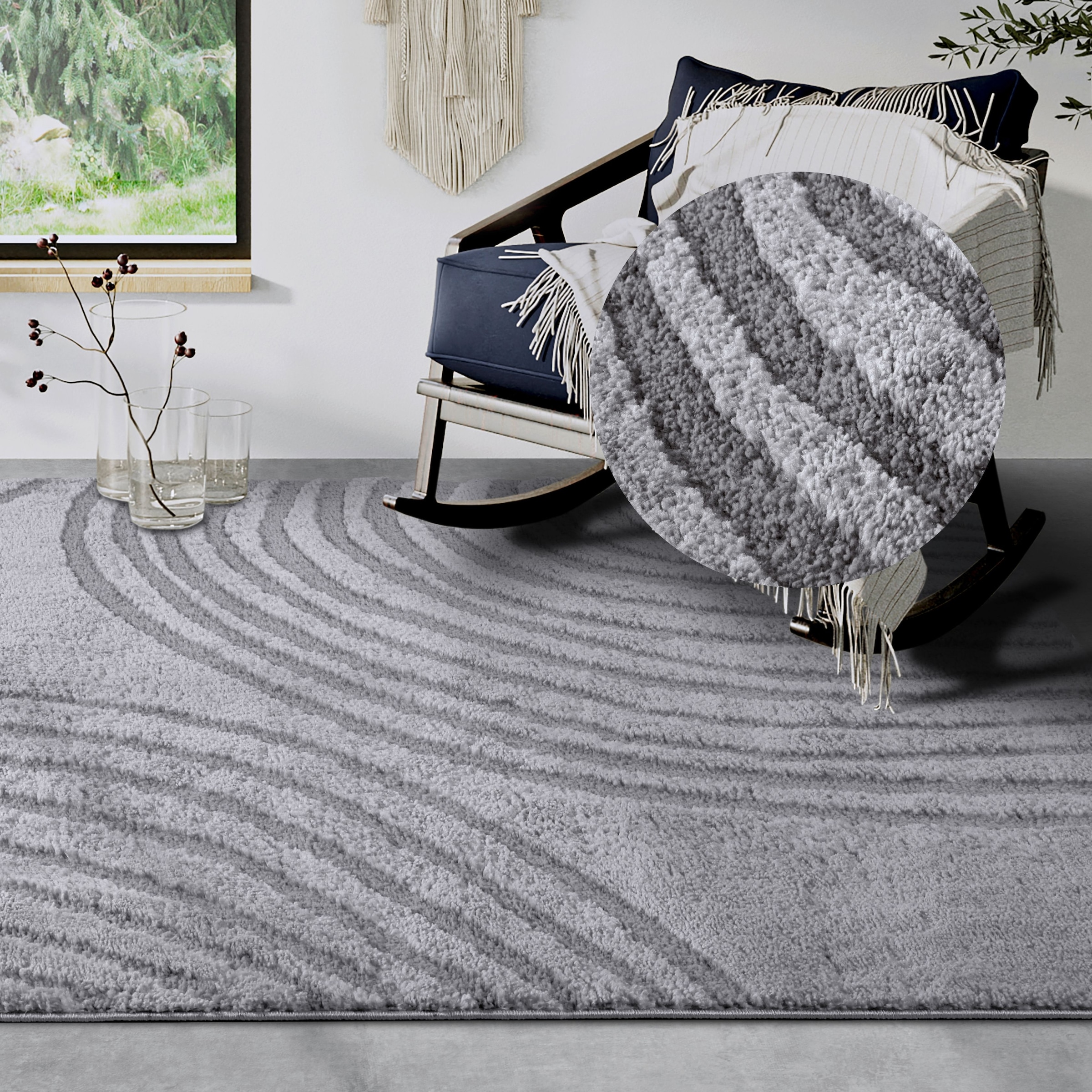 ELLE DECORATION Designteppich »Pigment«, rechteckig, 18 mm Höhe, Hochflor, günstig online kaufen
