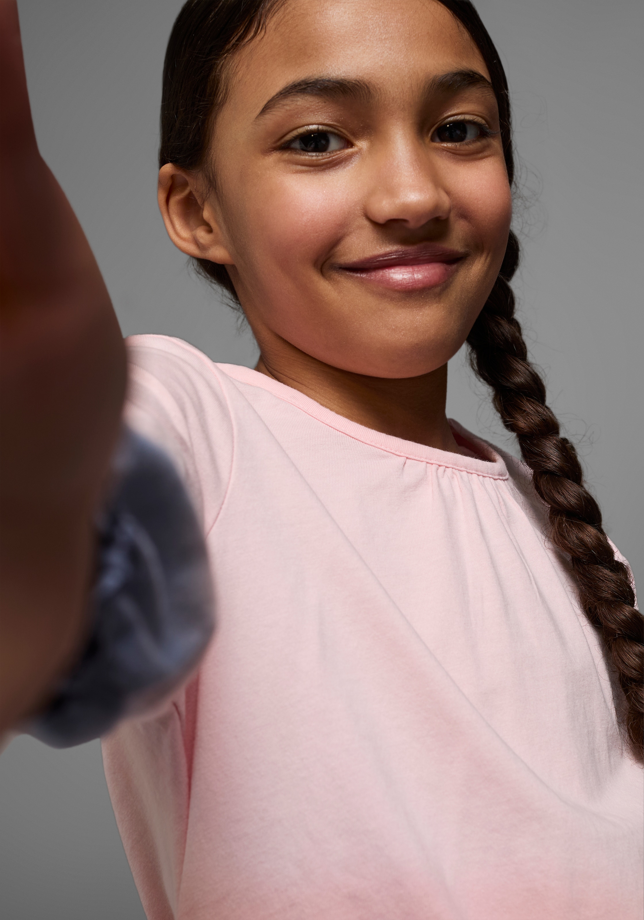 KangaROOS 3/4-Arm-Shirt »Shirt in Batik-Look« 3/4-Arm,  hüftlange Passform,  Batikmuster,  Rundhalsausschnitt