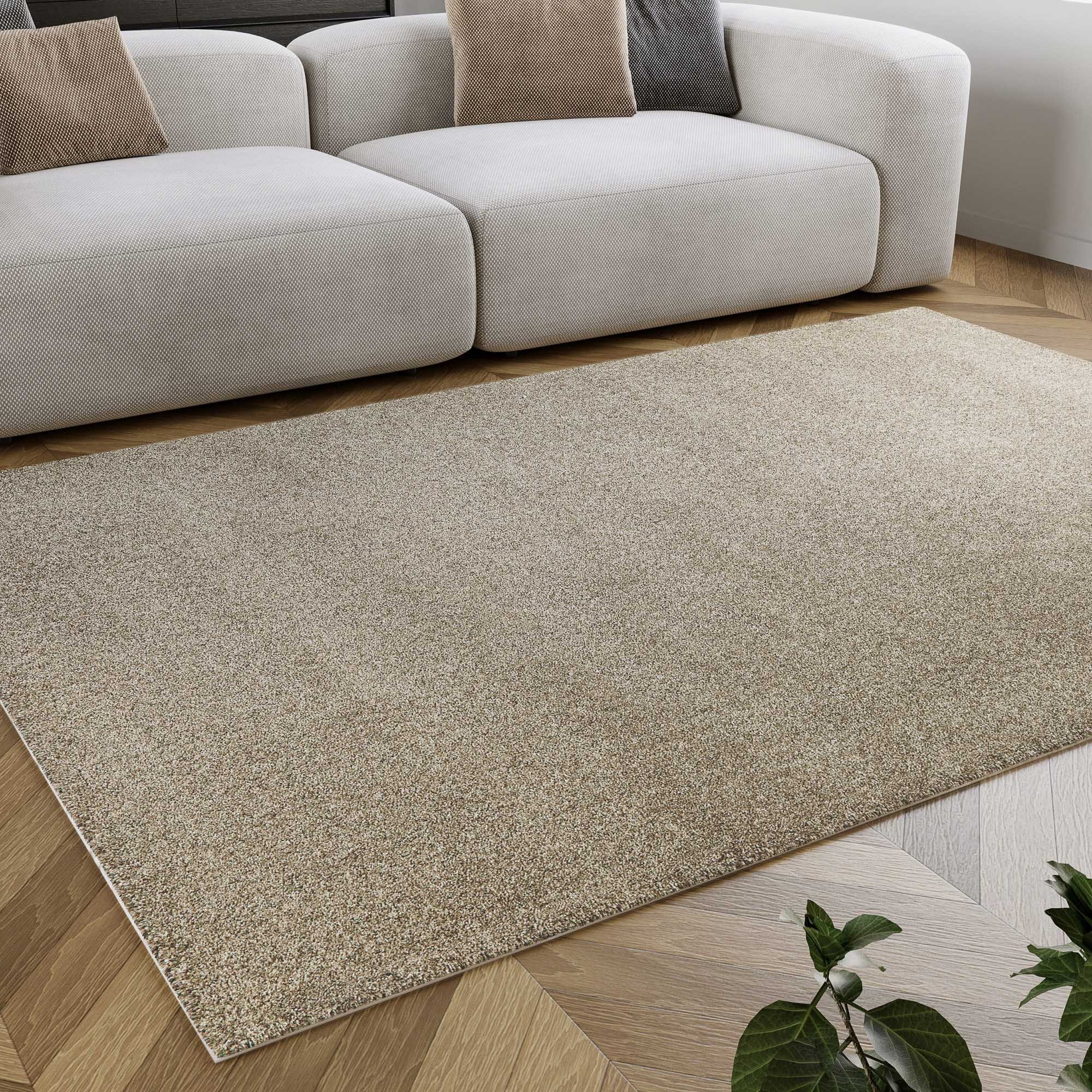 Wecon home Hochflor-Teppich »Manta«, quadratisch, 25 mm Höhe, Langflor, maschinell gewebt, robust, Wohn- & Schlafzimmer, uni