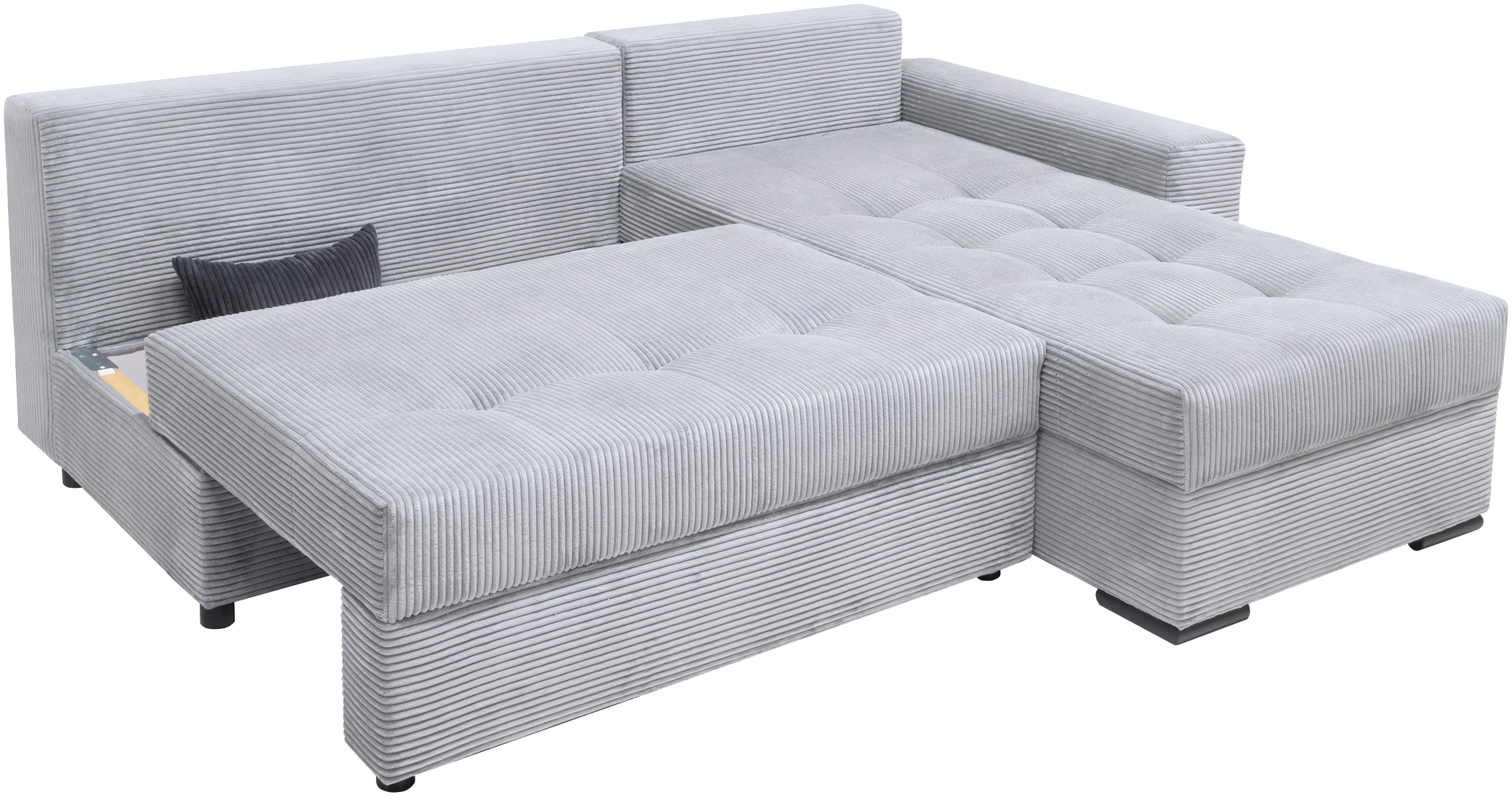 COLLECTION AB Ecksofa »Josy L-Form«, mit Bettfunktion und Bettkasten, Federkern