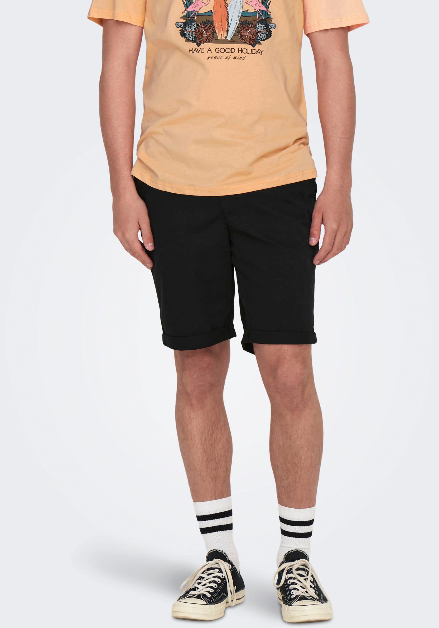 Bild von ONLY & SONS Jeansshorts »ONSPETER REG TWILL 4481 SHORTS NOOS«