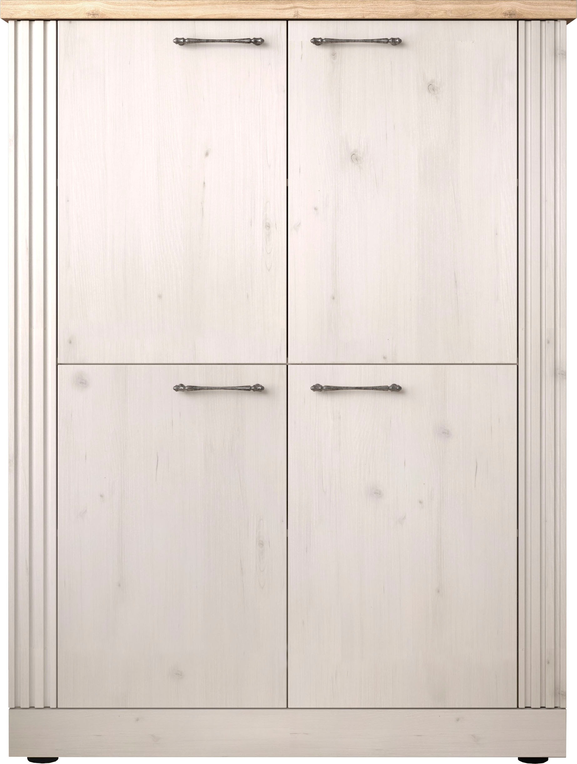 Home affaire Highboard »Country Höhe 160 cm u. Breite 118 cm, Kommode mit 4 günstig online kaufen
