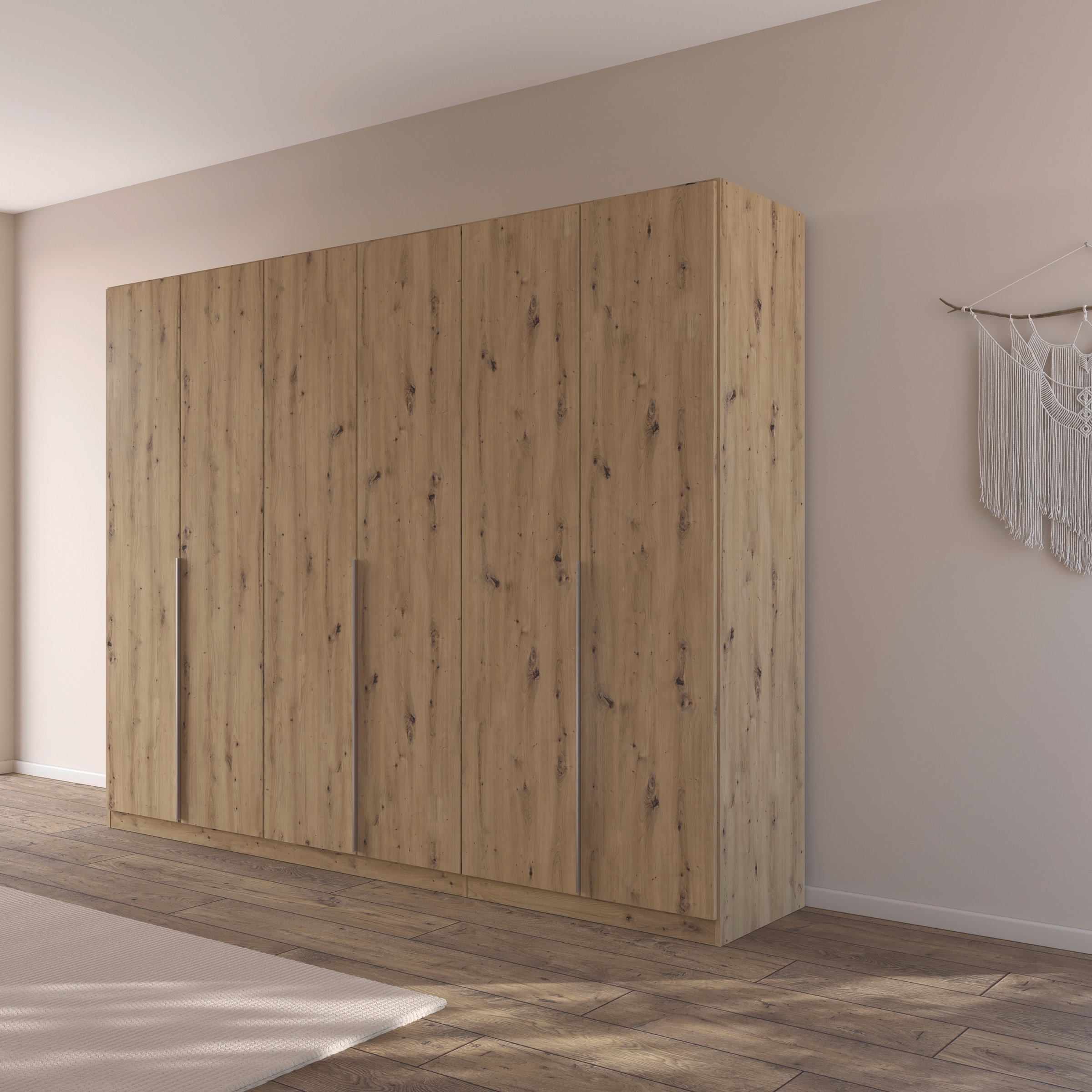 rauch Drehtürenschrank »Kleiderschrank Schrank Garderobe AGORDO mit Dekor- oder Hochglanzfront«, (in zwei Griff-Farben), durchdachte Innenausstattung, in 6 Breiten und 2 Höhen MADE IN GERMANY