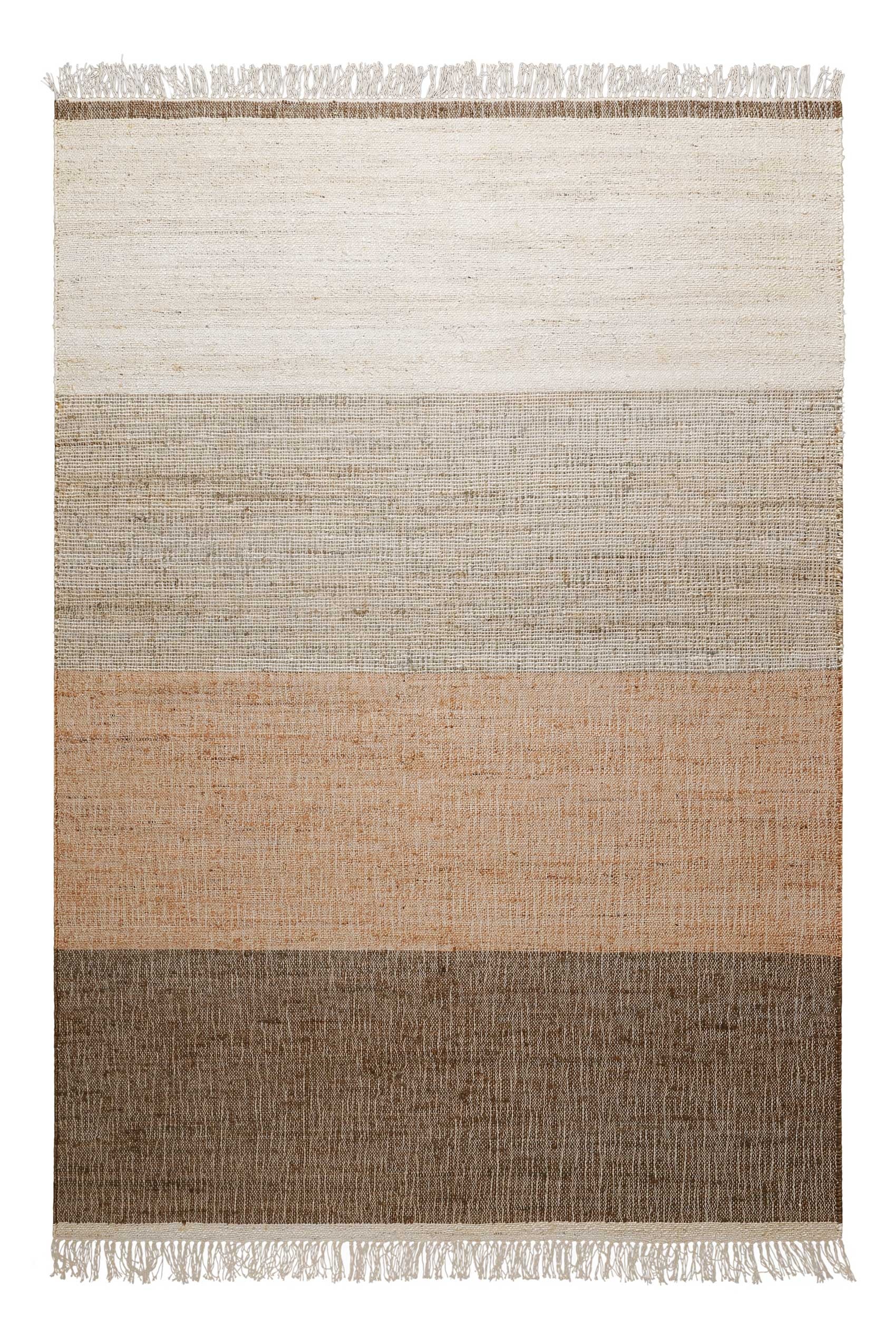 Green Looop Teppich »Vito GL-82305«, rechteckig, 4 mm Höhe, Naturfaser Teppich aus 80% Jute 20% Baumwolle, mit Fransen, Wohnzimmer