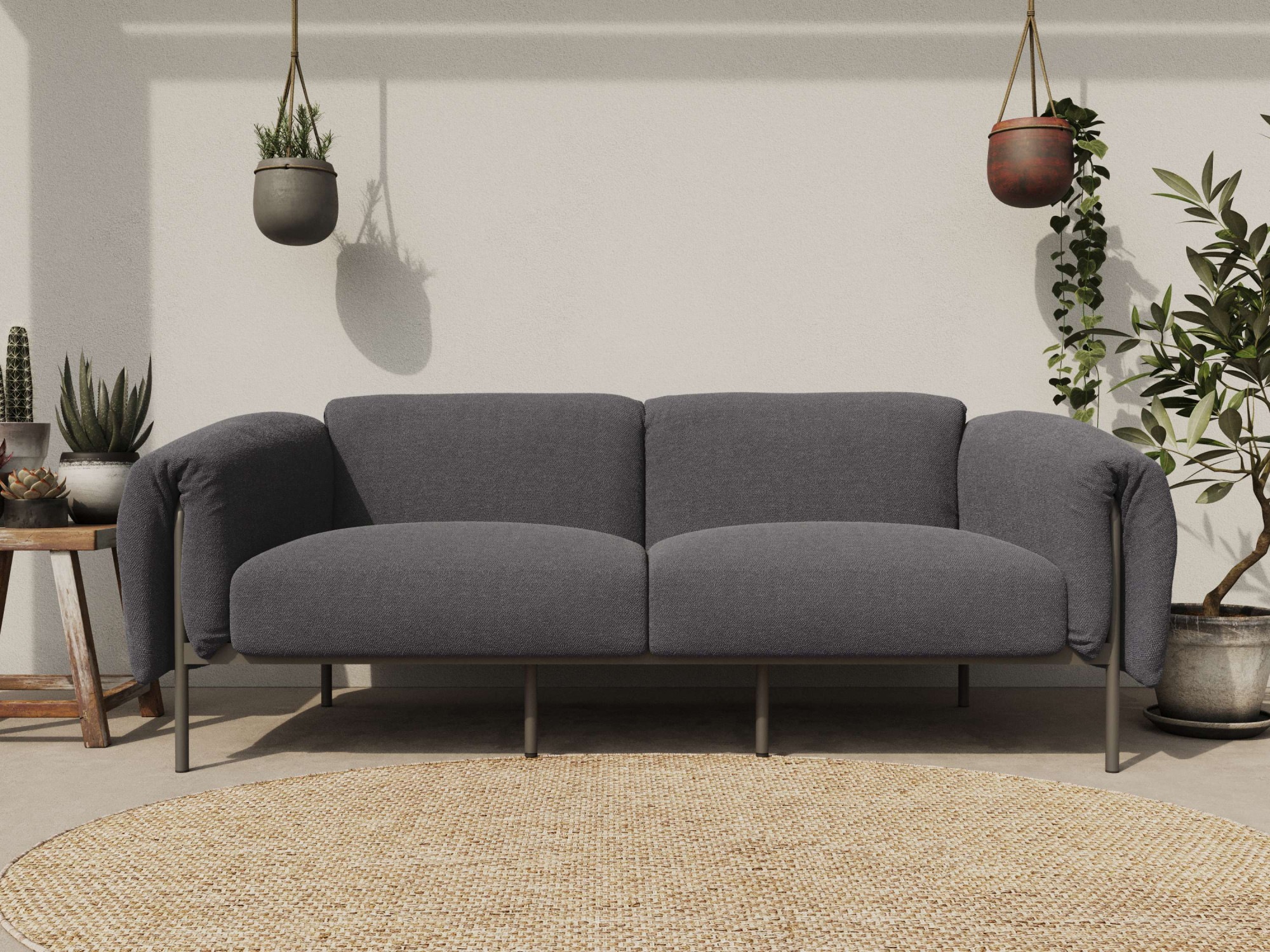 andas 2-Sitzer »Lumi«, Outdoor Gartensofa, wetterfeste Materialien, Breite 186 cm
