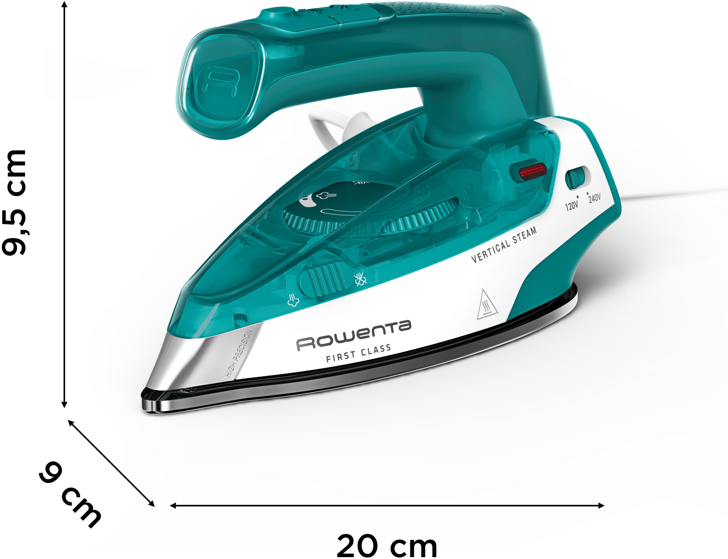 Rowenta Dampfbügeleisen »First Class« 1000 W klappbares Reiseformat, schnelles Aufheizen, Präzisionsbügelspitze