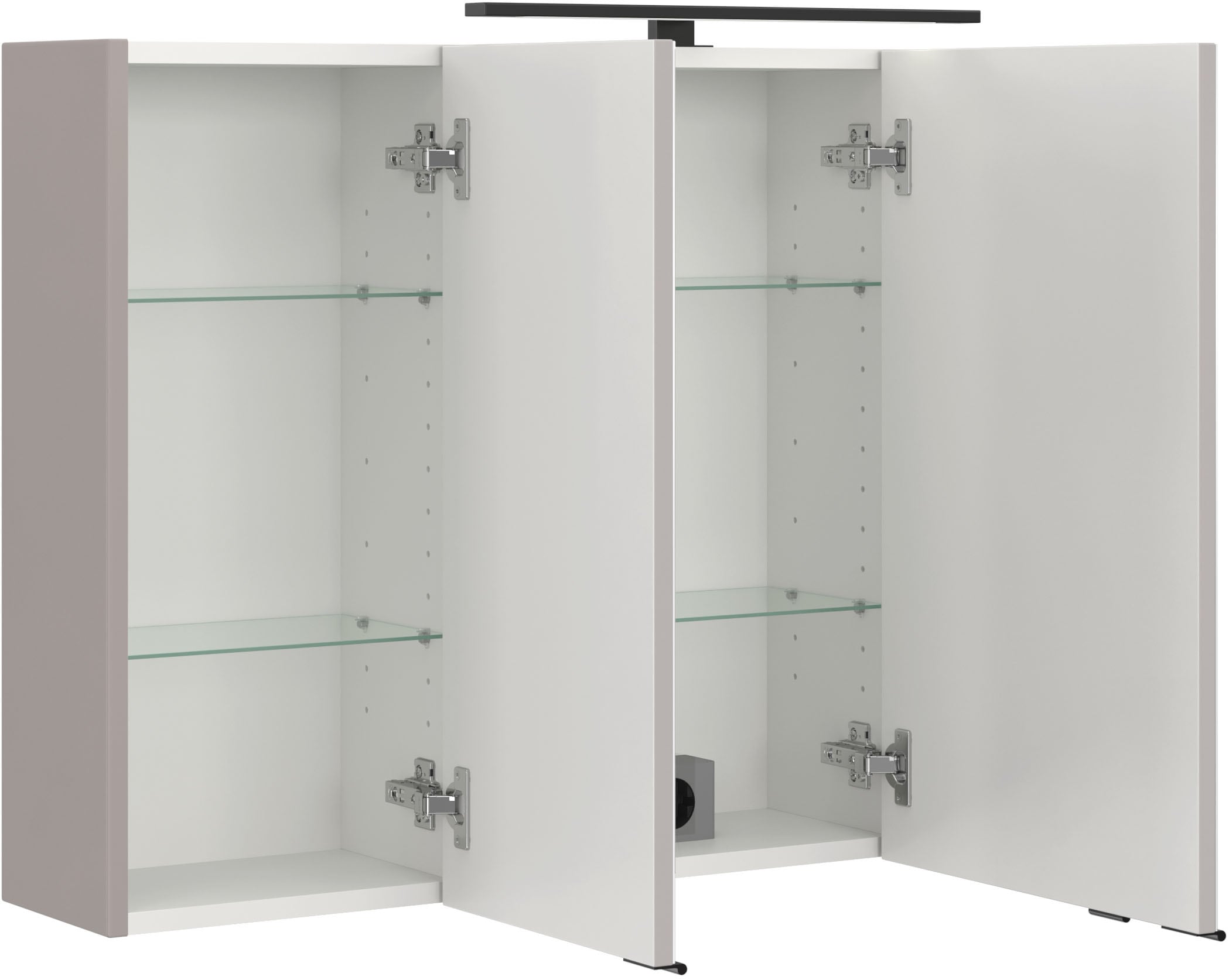 welltime Badmöbel-Set »SALVADA, 3tlg-Set, gedämpfte Scharniere, Softclose, Keramikbecken« Maße (B/T/H): 140/47,5/200 cm, 