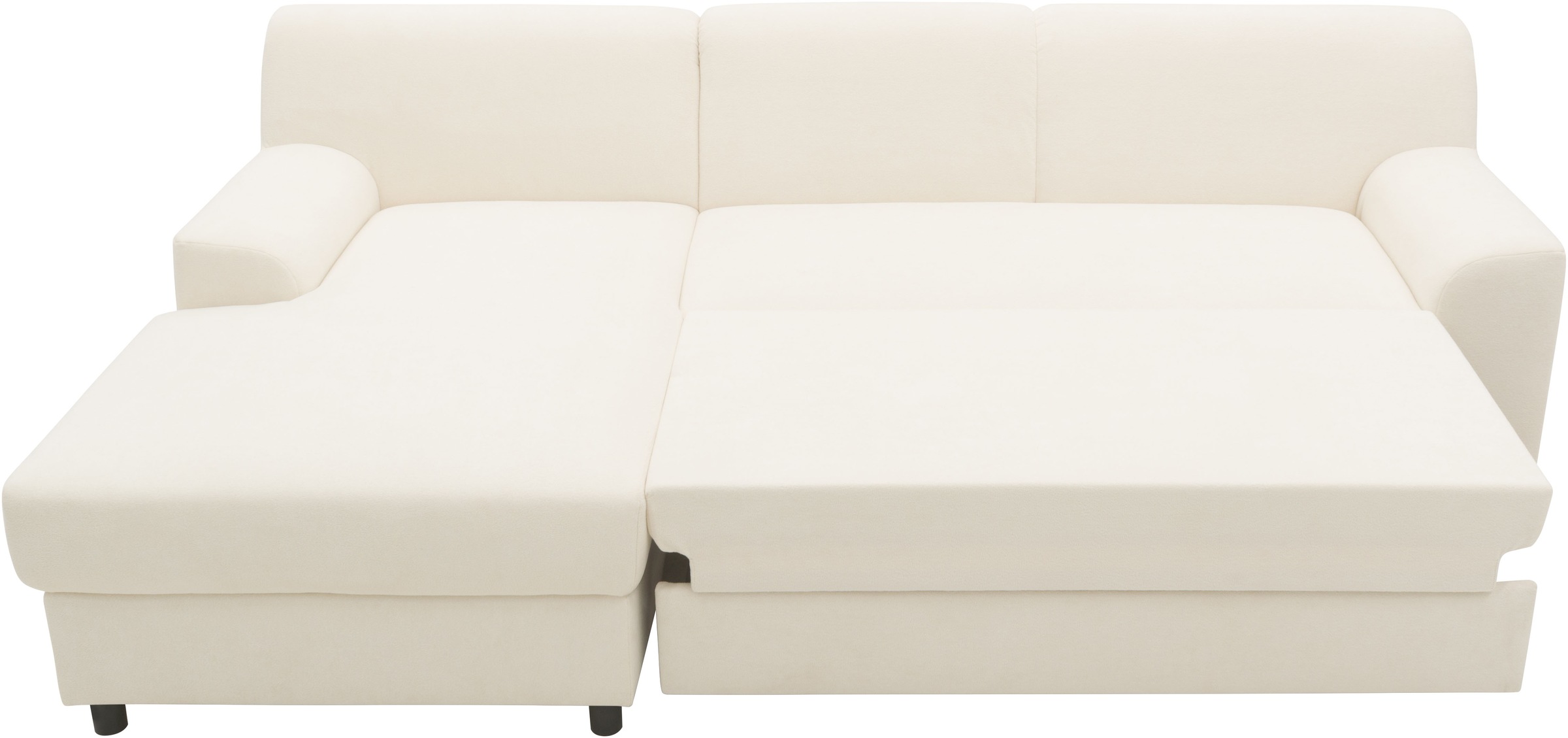 DOMO collection Ecksofa »Turah 2, L-Form, Cord oder Luxus-Microfaser, komfortabler Federkern«, B/T/H: 241/146/79 cm, incl. Zierkissen, wahlweise mit Bettfunktion