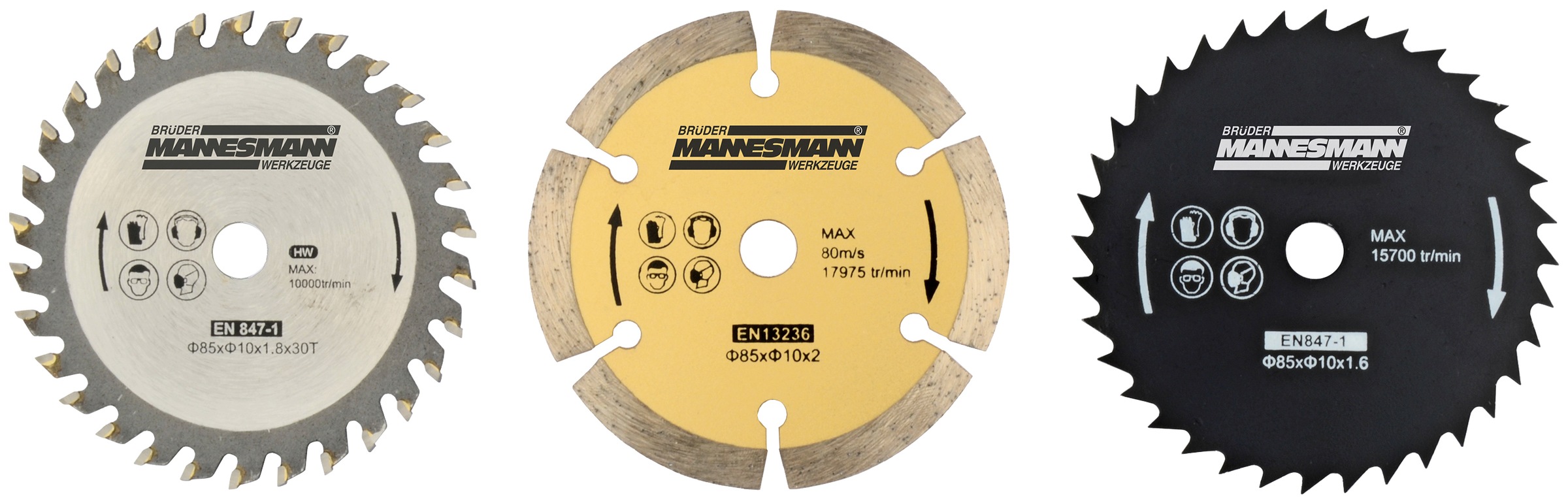 Brüder Mannesmann Werkzeuge Handkreissäge »Mini-Handkreissäge«, (Set), 600 Watt, 85 mm, inkl. 2 Sägeblätter und 1 Trennscheibe