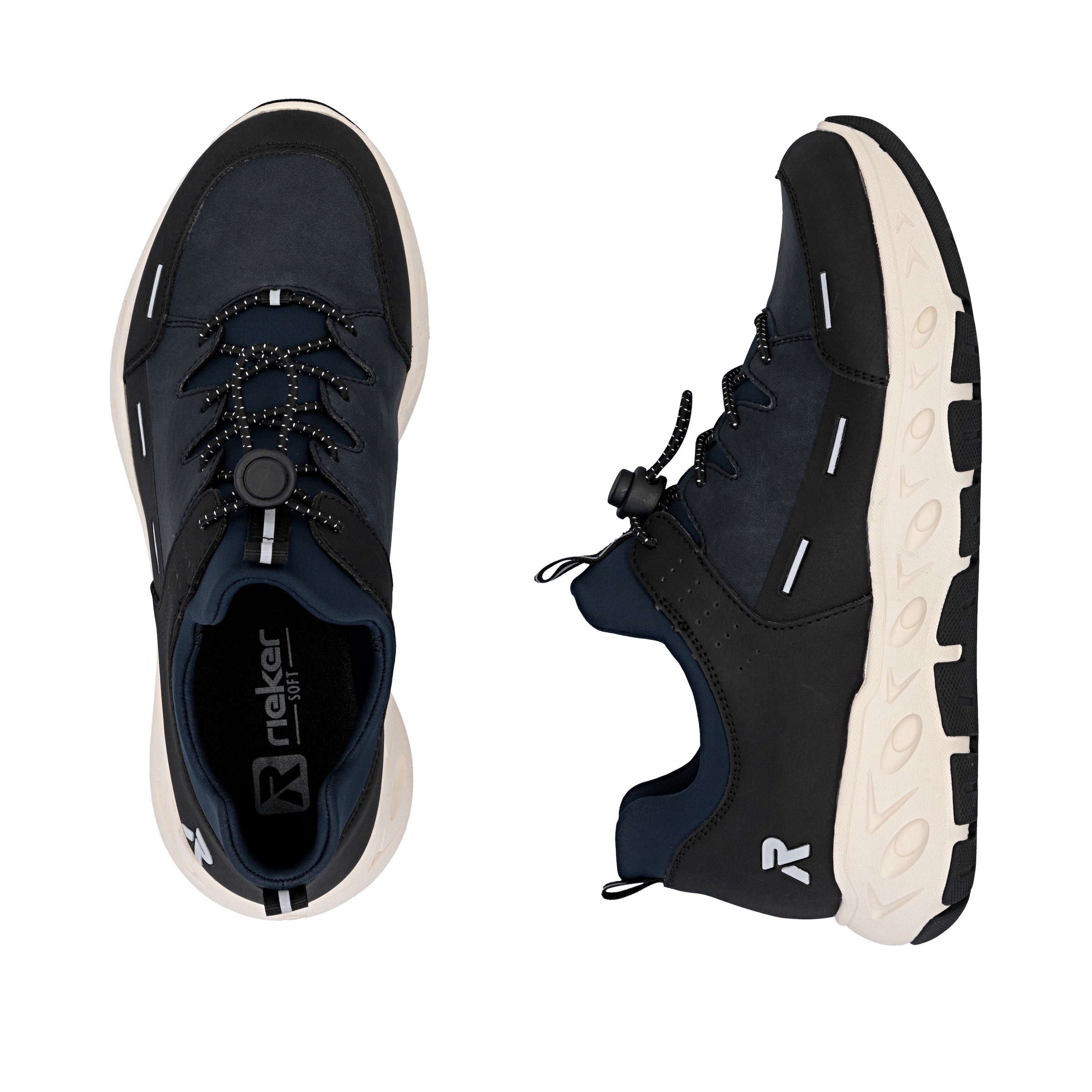 RIEKER Sport Slip-On Sneaker  Schlupfschuh, Freizeitsneaker, Halbschuh mit gepolstertem Schaftrand