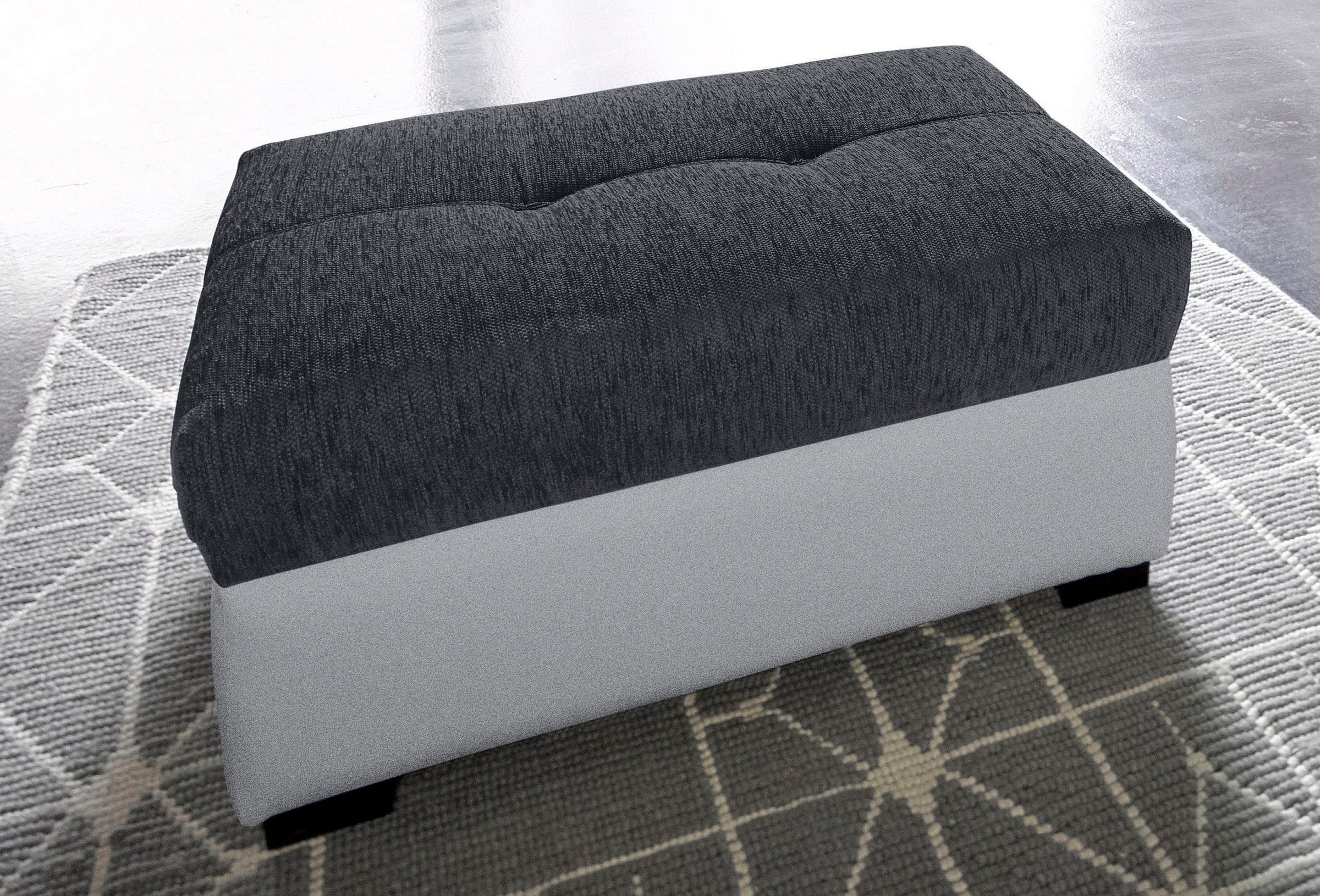 COTTA Polstergarnitur »Speedway L-Form«, (Set), Set bestehend aus: Ecksofa mit Kopfteilverstellung & Hocker
