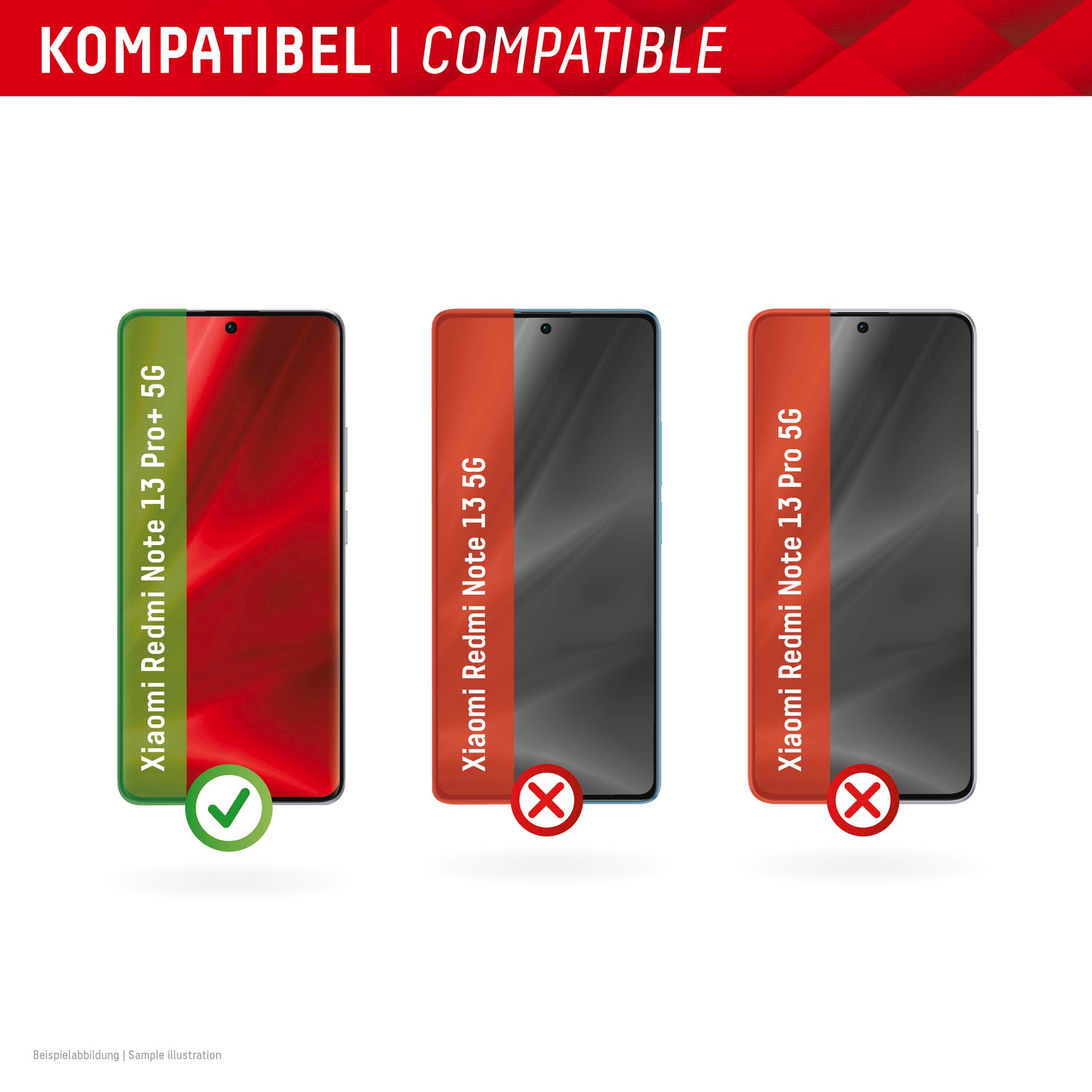 4. Bild von Displex Displayschutzglas »Real Glass 3D«, für Xiaomi Redmi Note 13 Pro+ 5G, (1 St.), Bildschirmschutz, Displayschutzfolie,Einfach anbringen,kratz-&stoßfest
