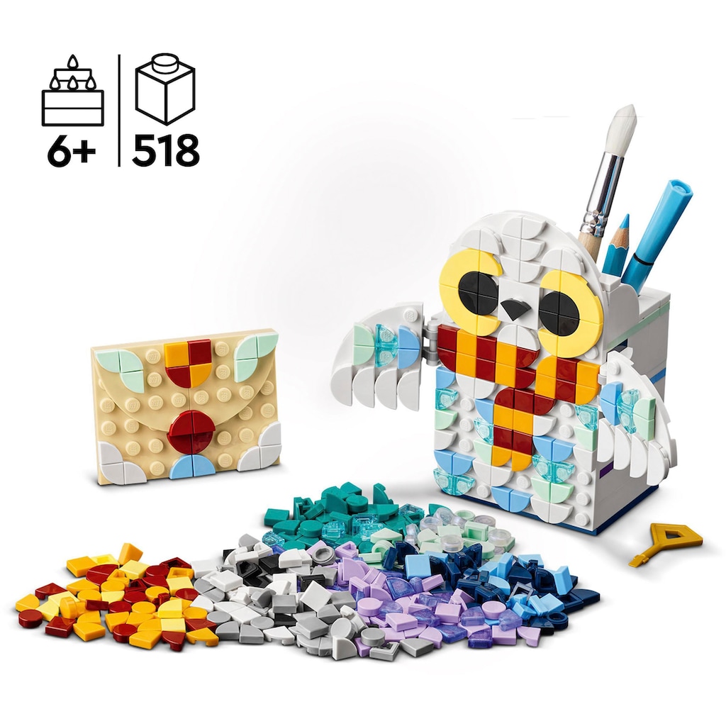 LEGO® Konstruktionsspielsteine »Hedwig Stiftehalter (41809), LEGO® DOTS«, (518 St.)