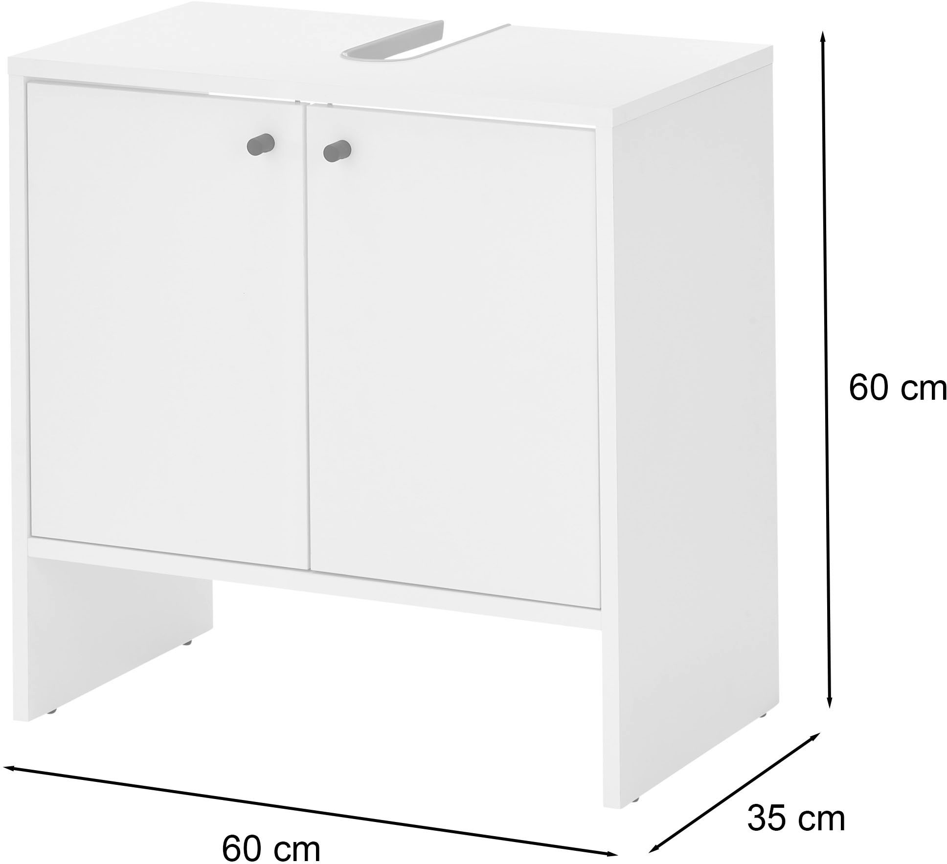 BASIC by Balculina Waschbeckenunterschrank »Kairo«, (1 St.), Moderne Farbauswahl
