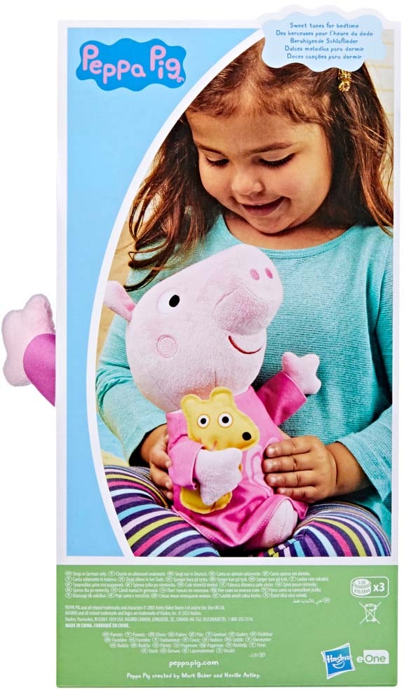 Hasbro Plüschfigur »Peppa Pig - Schlummermusik Peppa«, singt 3 Lieder, gähnt, schnarcht und kichert