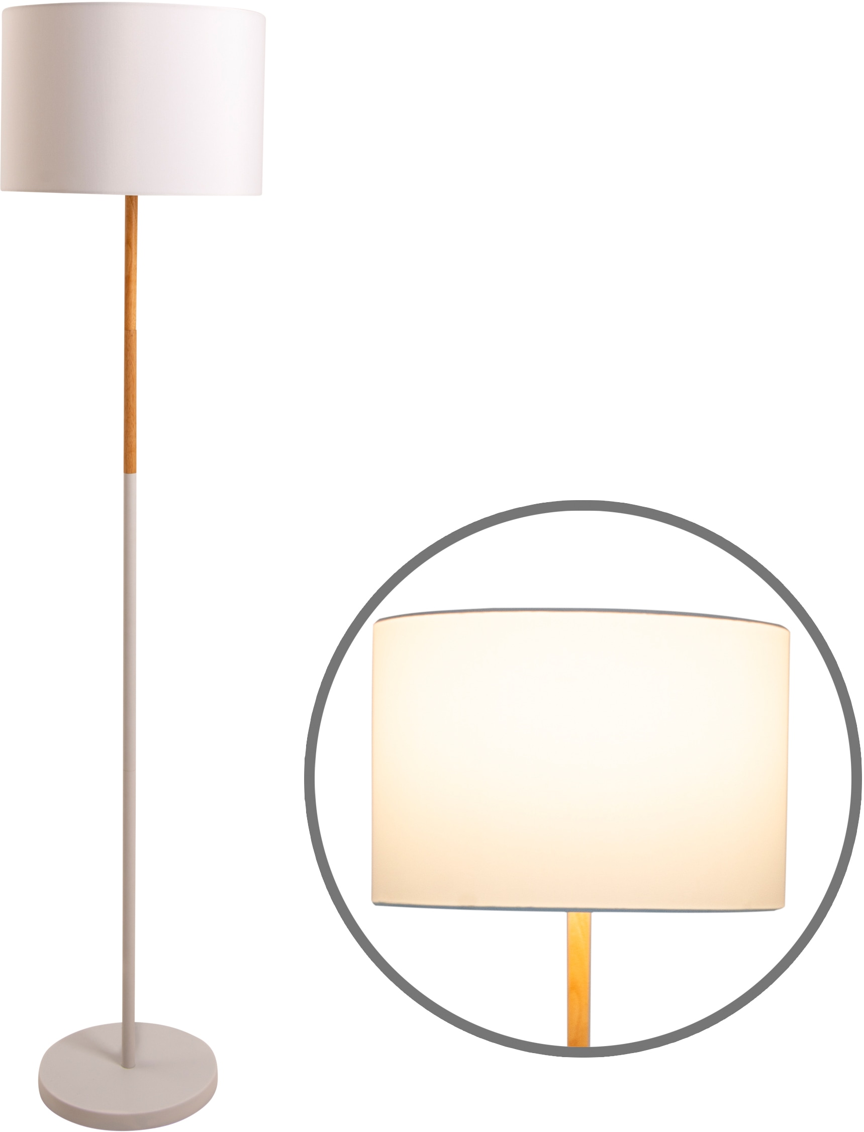 NÄVE Stehlampe "Tessile", weiß, 1, 1 Stk., Leuchten, Stehlampe