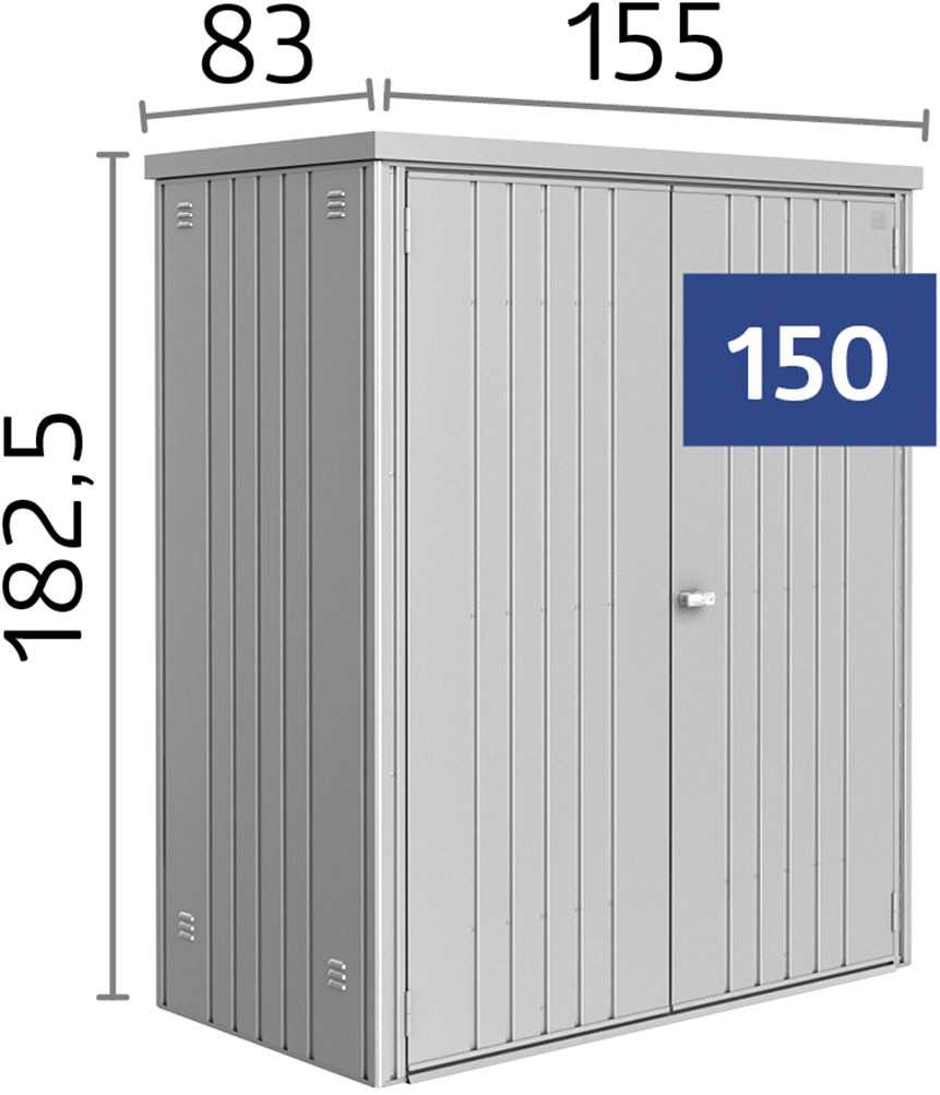 Biohort Garten-Geräteschrank »Gr. 150 , verschiedene Farben« aus Metall mit hohem Nutzwert