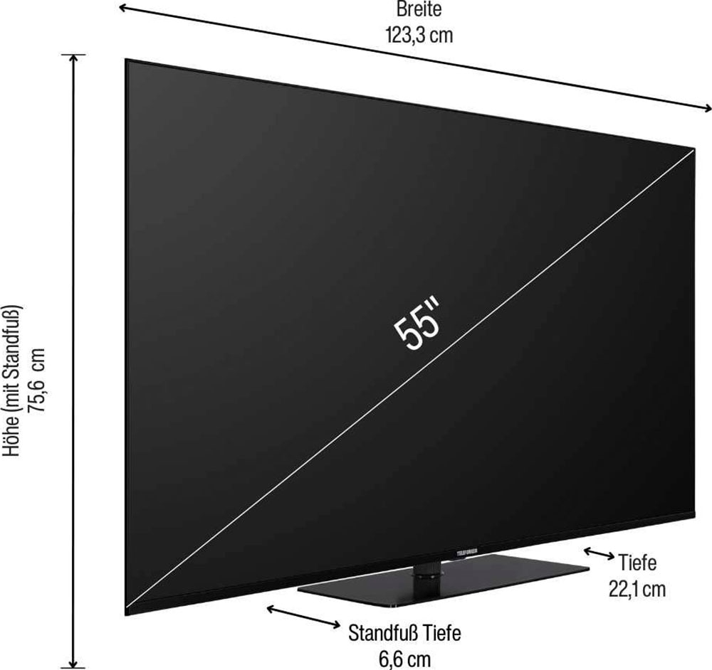 Telefunken LED-Fernseher »D55V950M2CWH«, 139 cm/55 Zoll, 4K Ultra HD, Android  TV-Smart-TV, Dolby Atmos,USB-Recording online bestellen | alle Fernseher