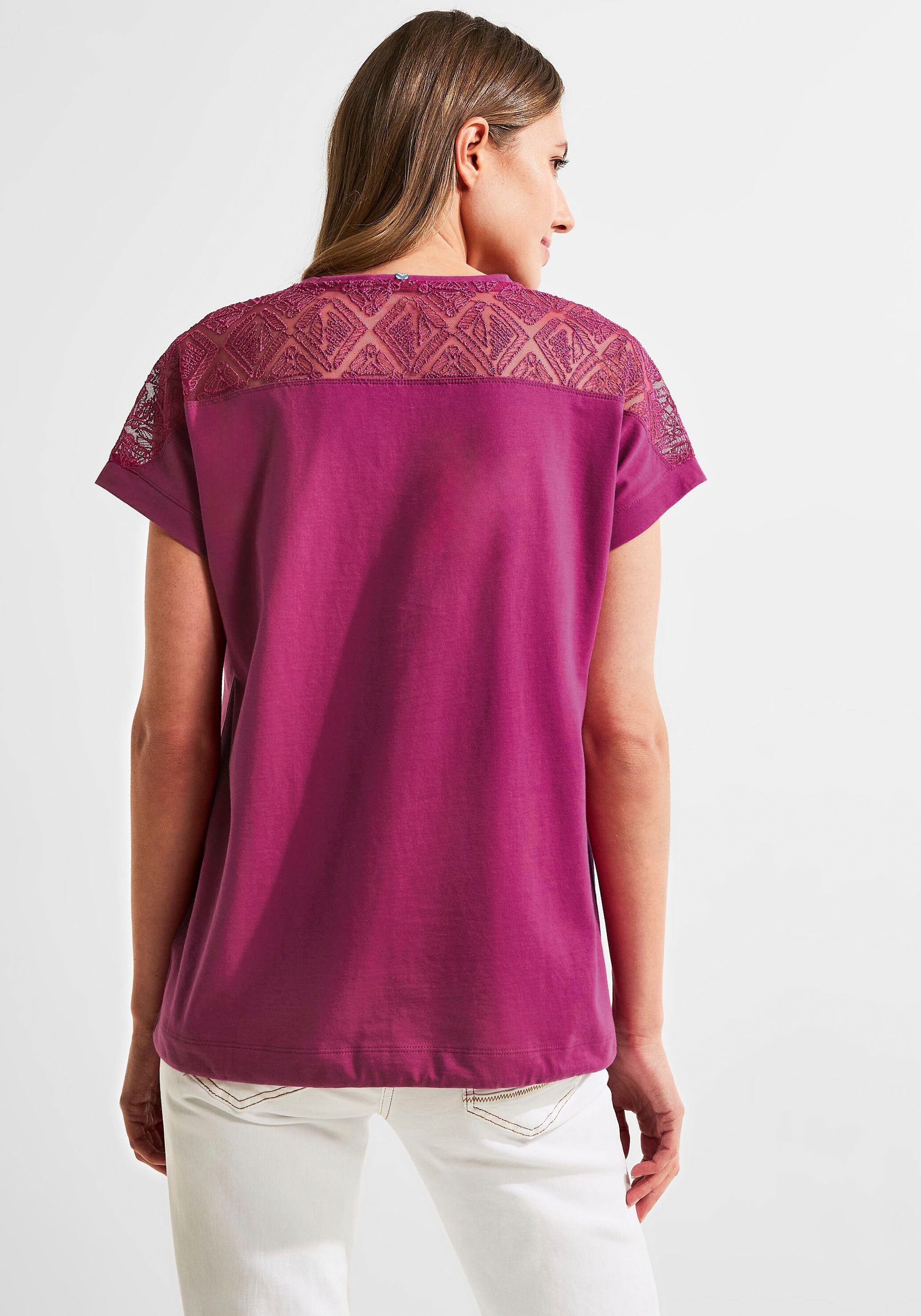 Cecil T-Shirt, mit leicht kaufen abgerundetem -Ausschnitt V