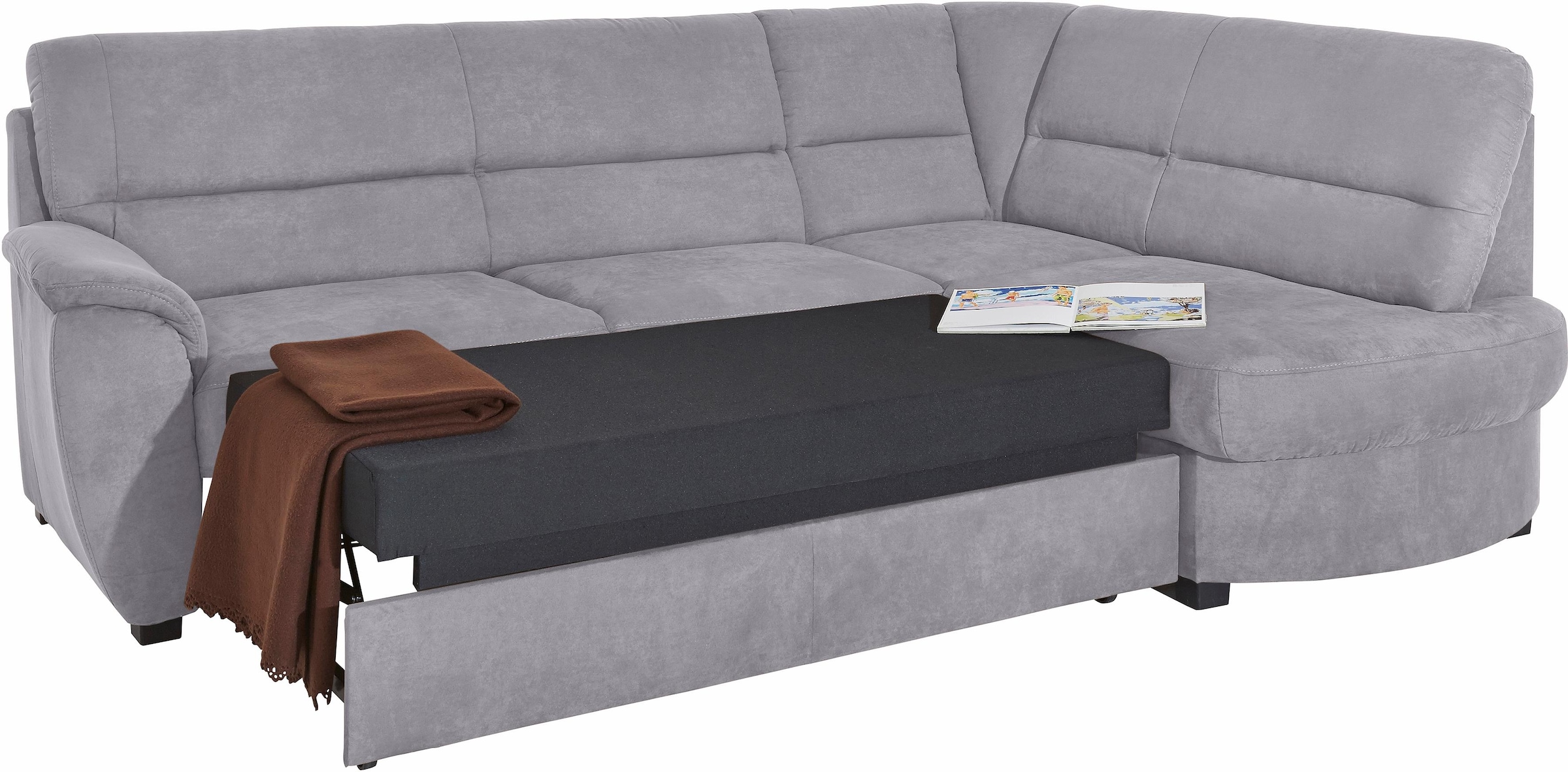 sit&more Ecksofa »Pandora L-Form«, wahlweise mit Bettfunktion und Bettkasten