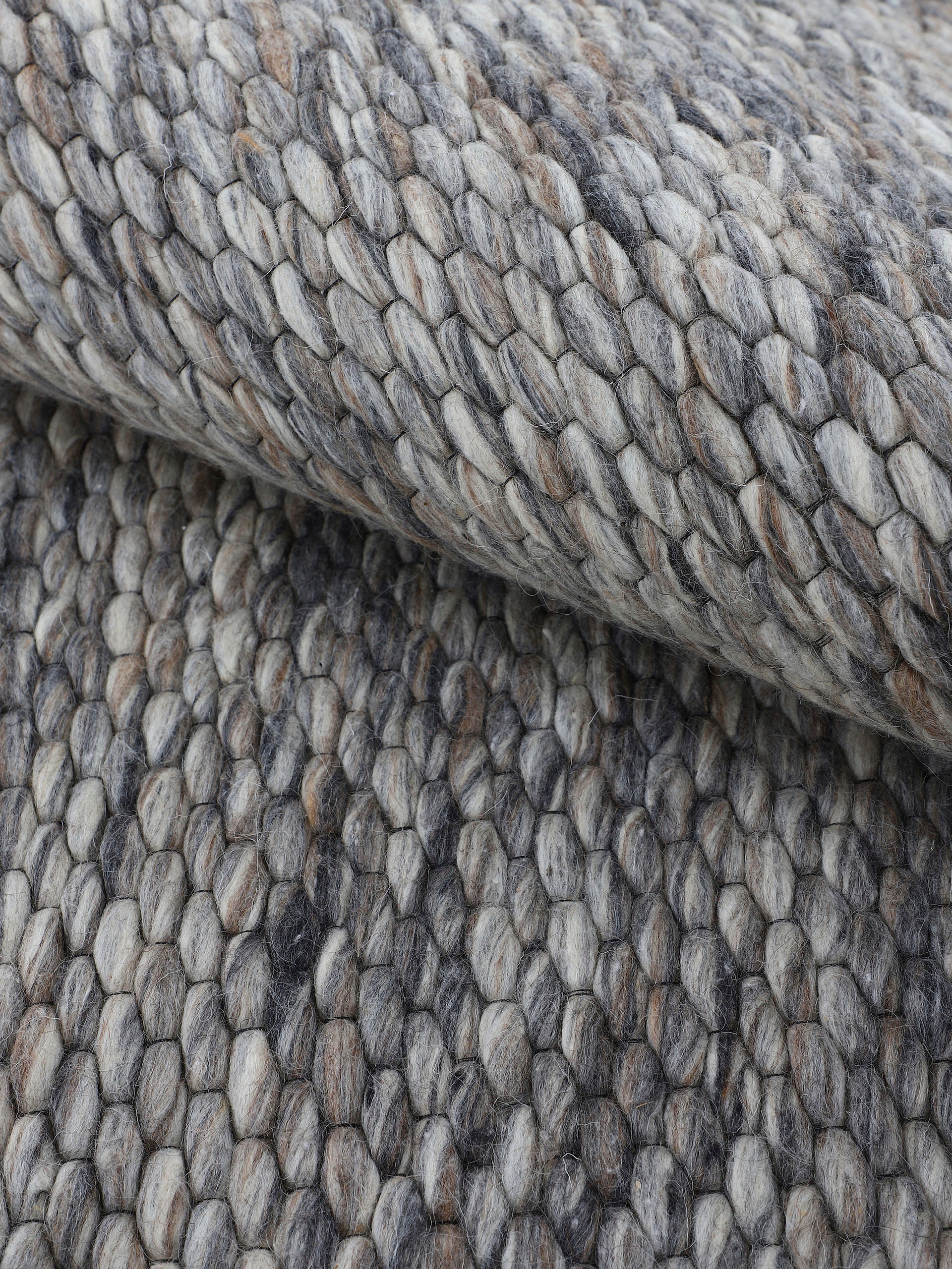 carpetfine Wollteppich »Sina ,   auch als Läufer« rechteckig 14 mm Höhe Handweb Teppich, reine Wolle, meliert, handgewebt, weich & kuschelig