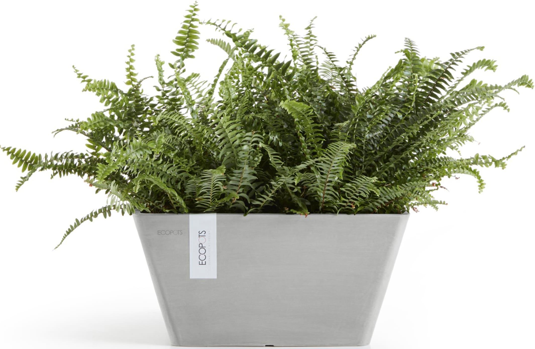 ECOPOTS Blumentopf »Berlin 40 Weißgrau«, für innen und außen: frostsicher, bruchsicher und lichtbeständig
