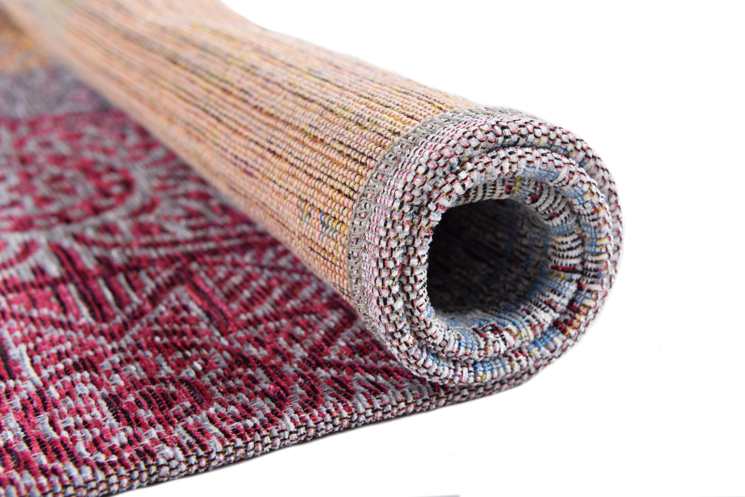 Gino Falcone Teppich »Cosima-112«, rechteckig, 3 mm Höhe, Flachgewebe, mit Chenillegarn, modernes Patchwork-Design, Ornamente