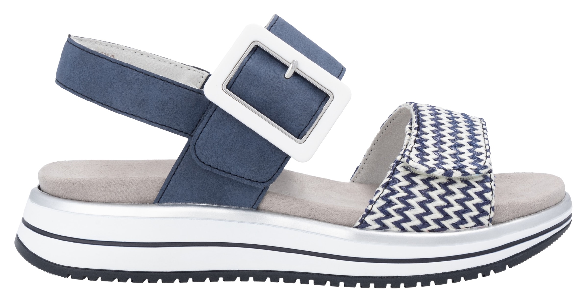 Remonte Keilsandalette »ELLE-Collection«  , Sommerschuh, Sandale, Komfortschuh mit praktischen Klettverschlüssen