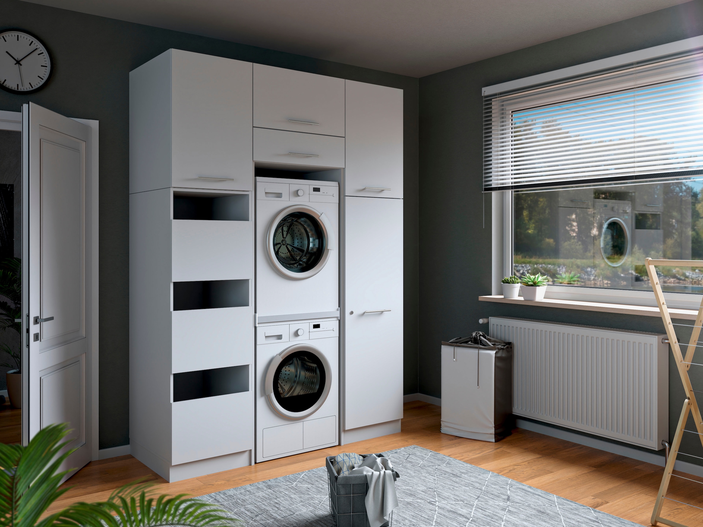 Laundreezy Mehrzweckschrank-Set »Laundreezy, 6-tlg. Mehrzweckschrank-Set B/H/T 168/238/68 cm« 6 Stk. tlg.