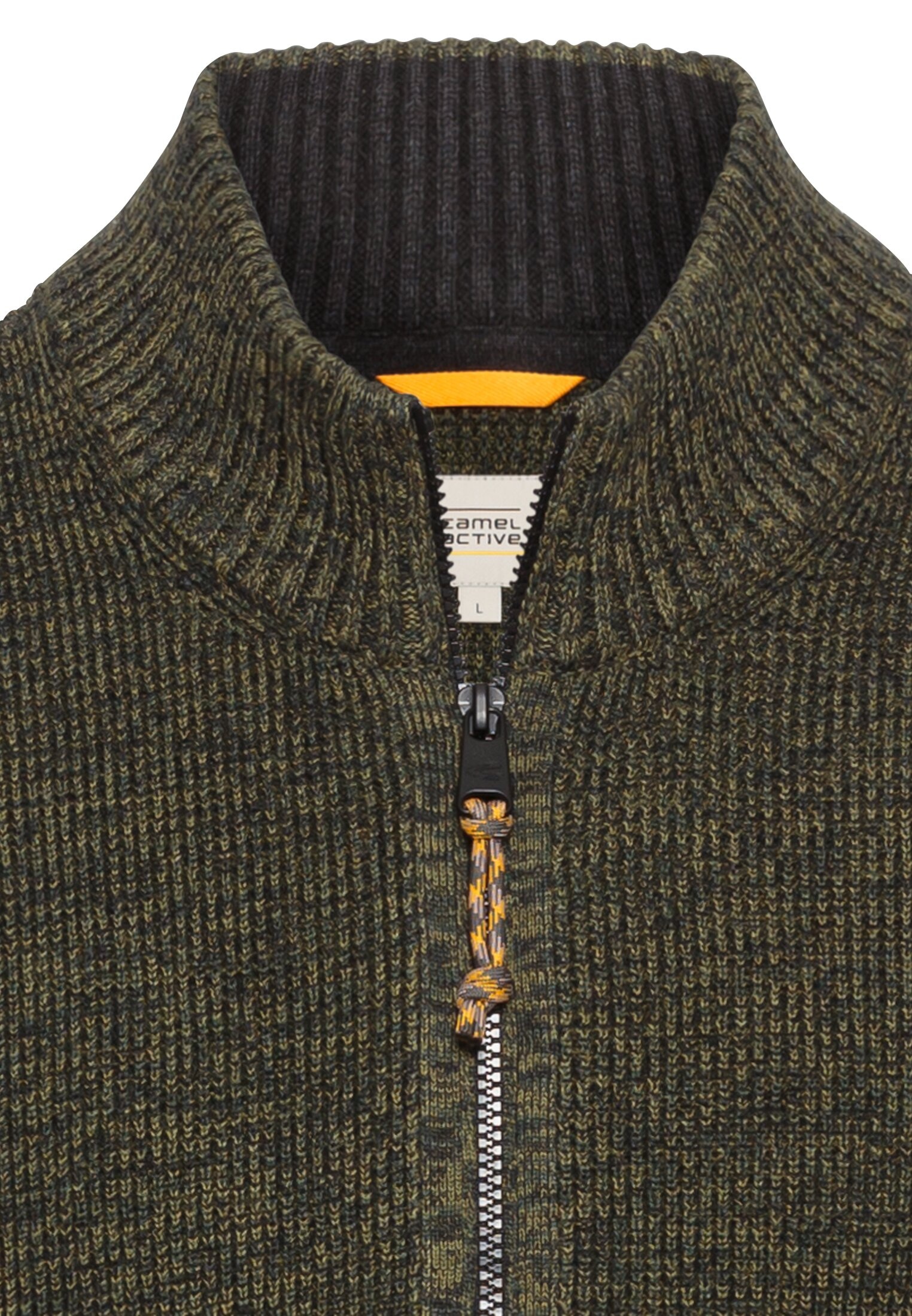camel active Strickjacke, mit Stehkragen