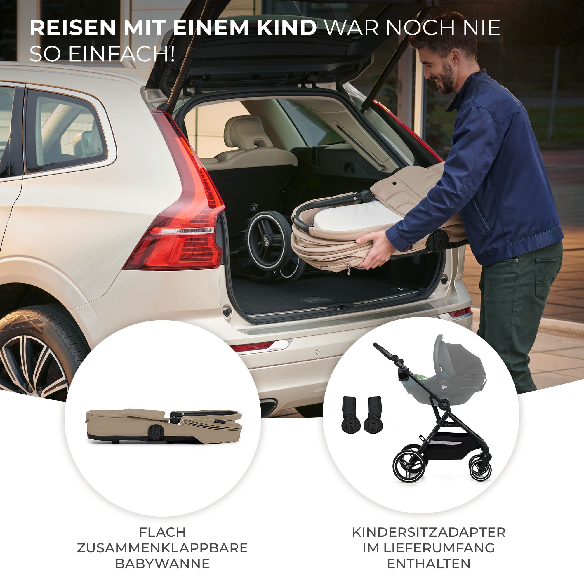 Kinderkraft Kombi-Kinderwagen »YOXI 2IN1« 22 kg